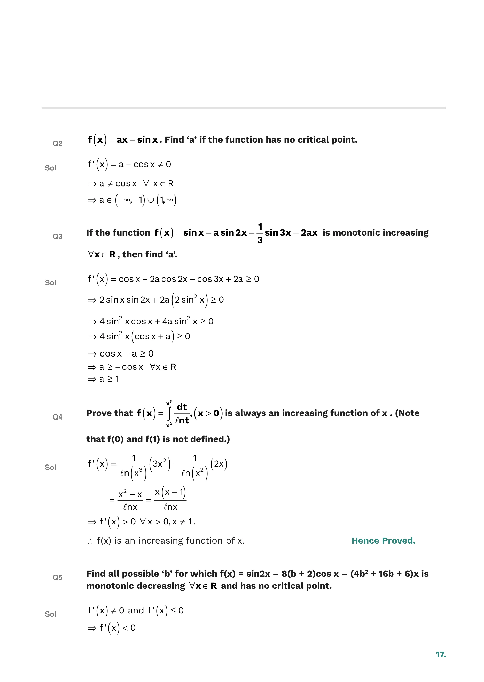 Application of Derivatives — page 17