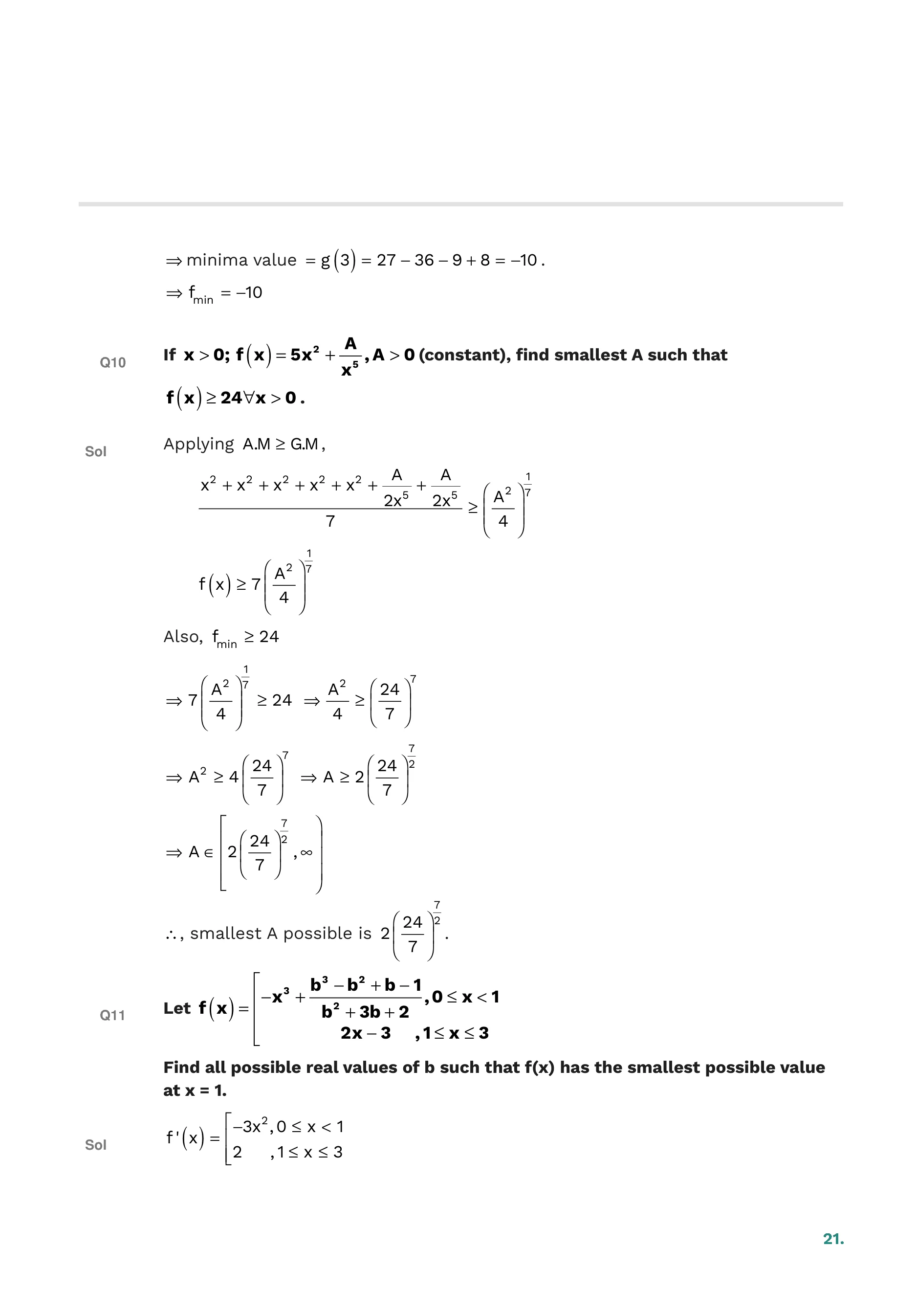Application of Derivatives — page 21