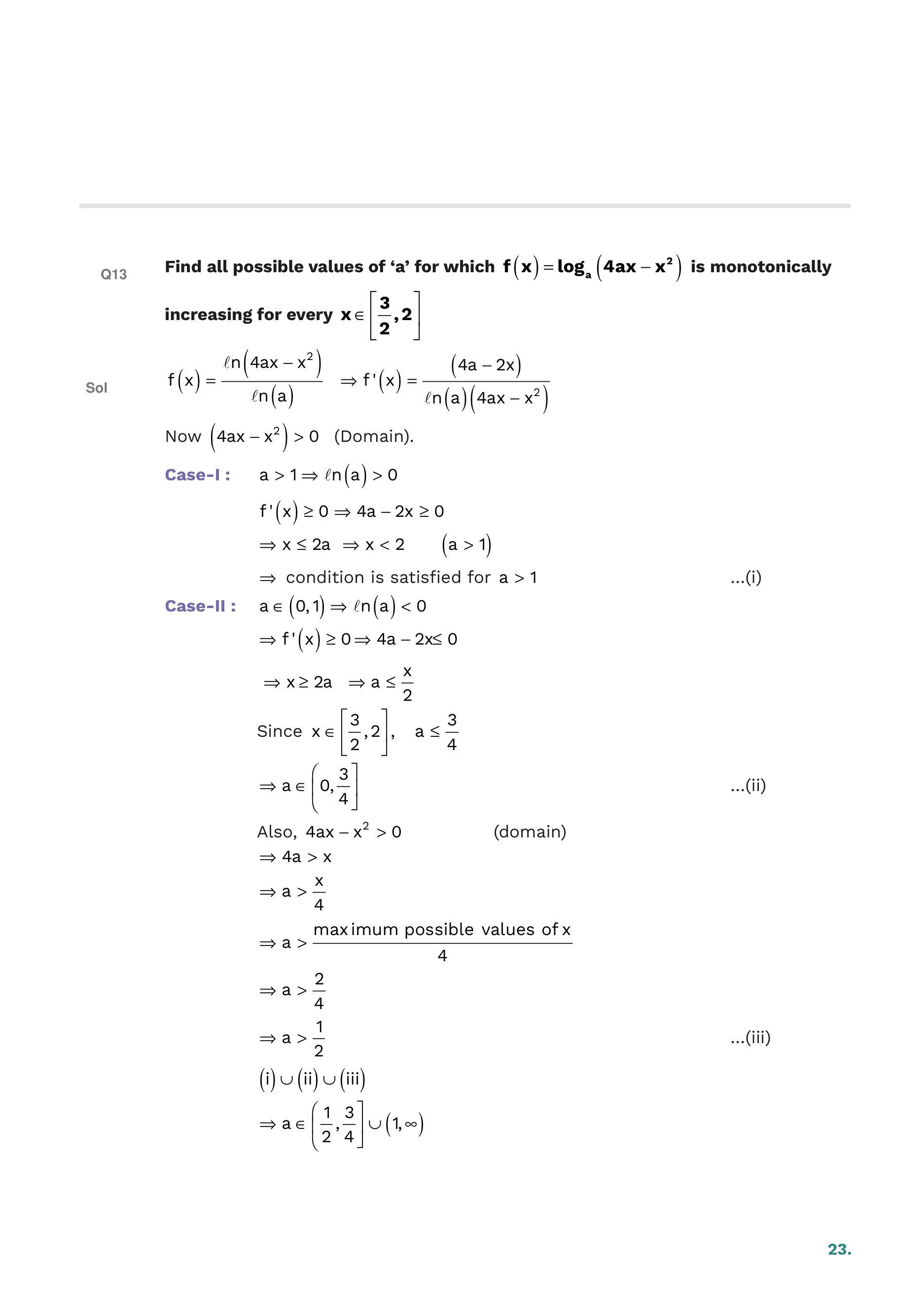 Application of Derivatives — page 23