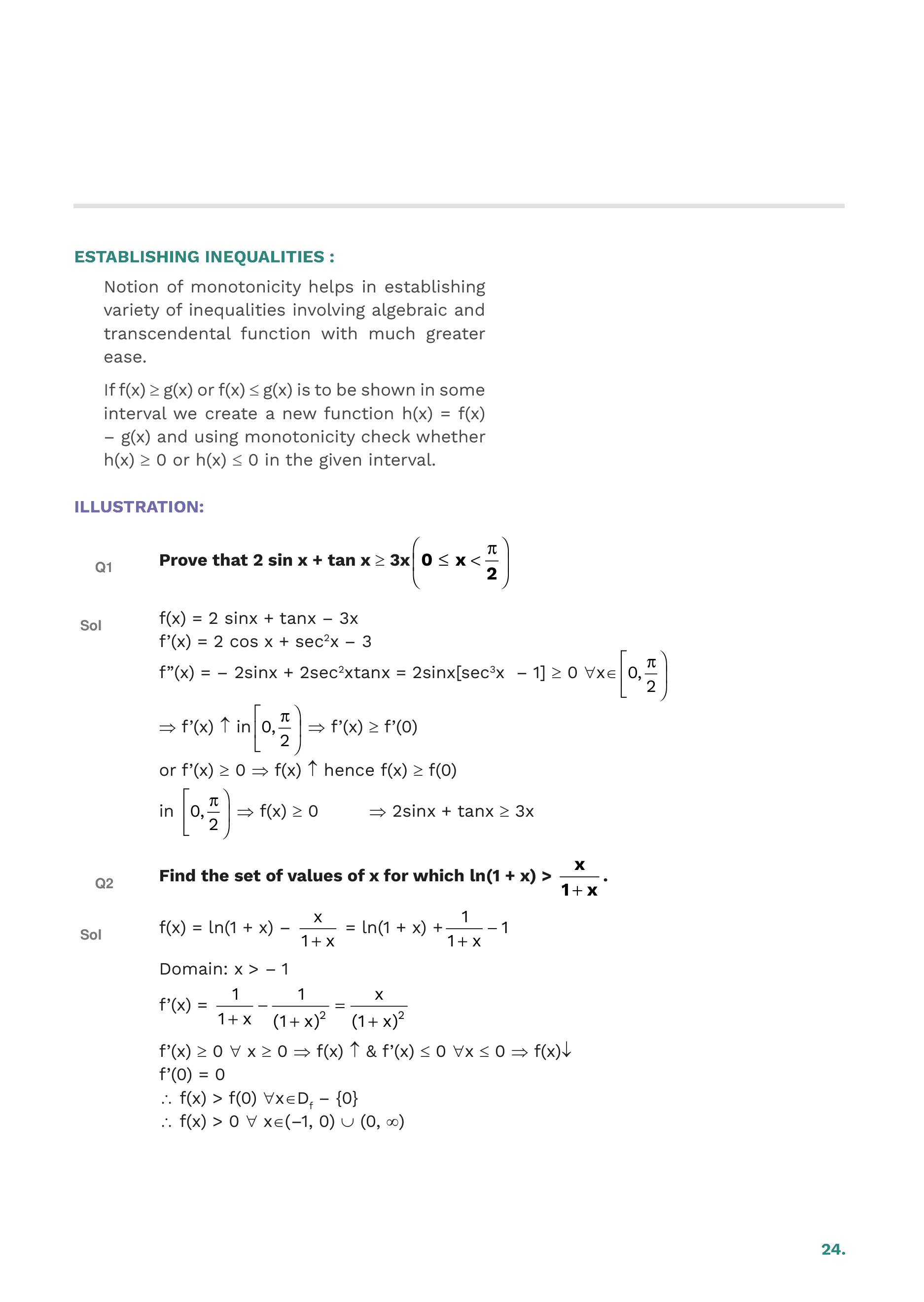 Application of Derivatives — page 24