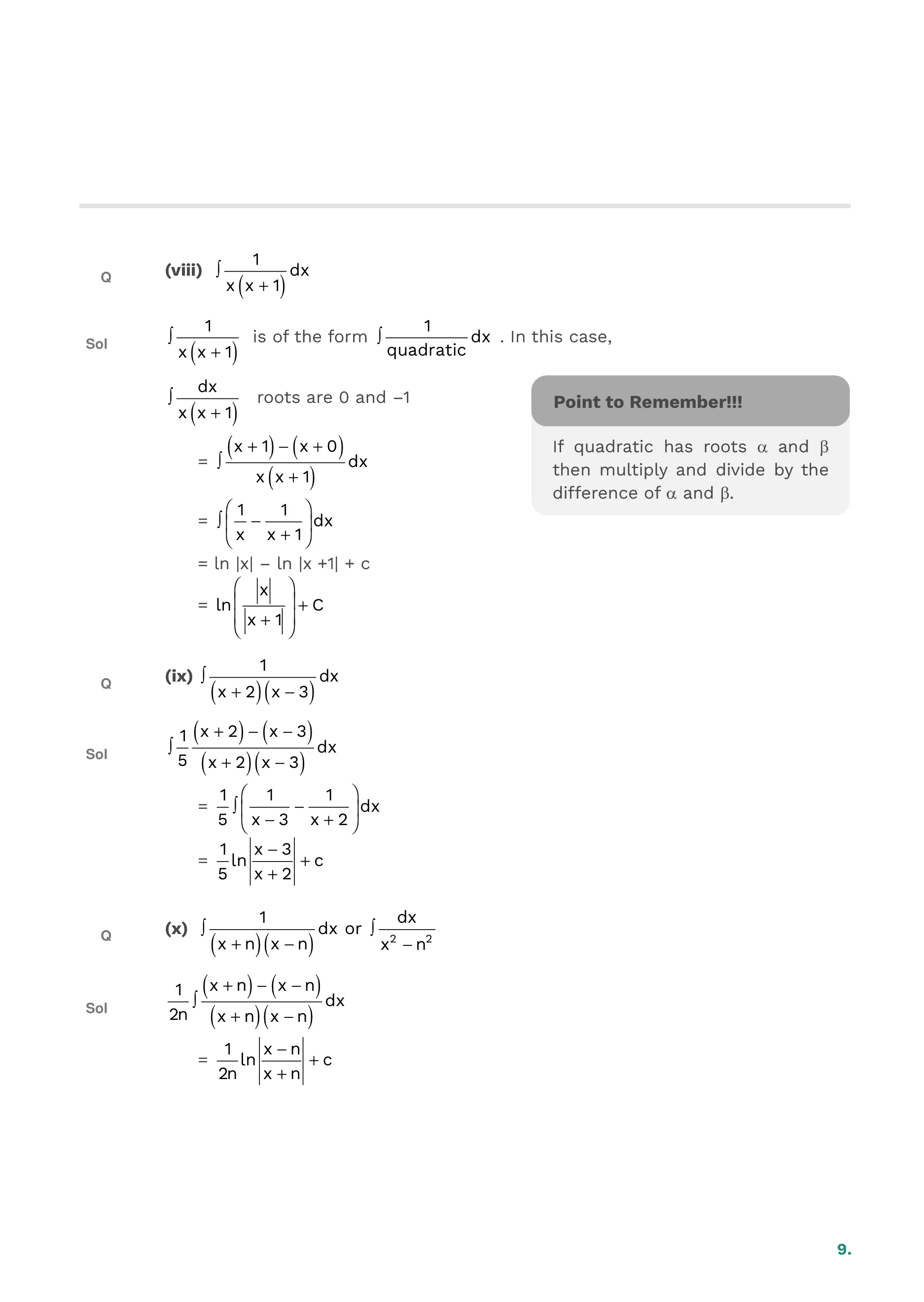 Indefinite Integration — page 9