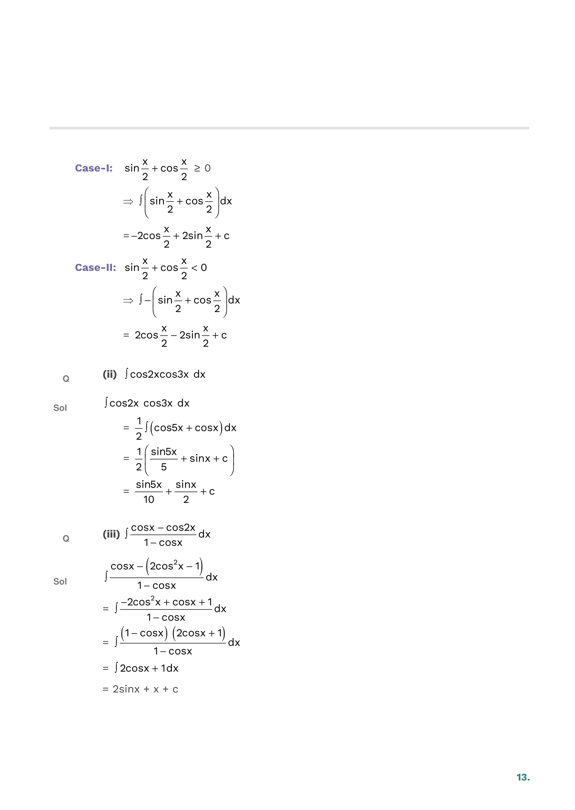 Indefinite Integration — page 13