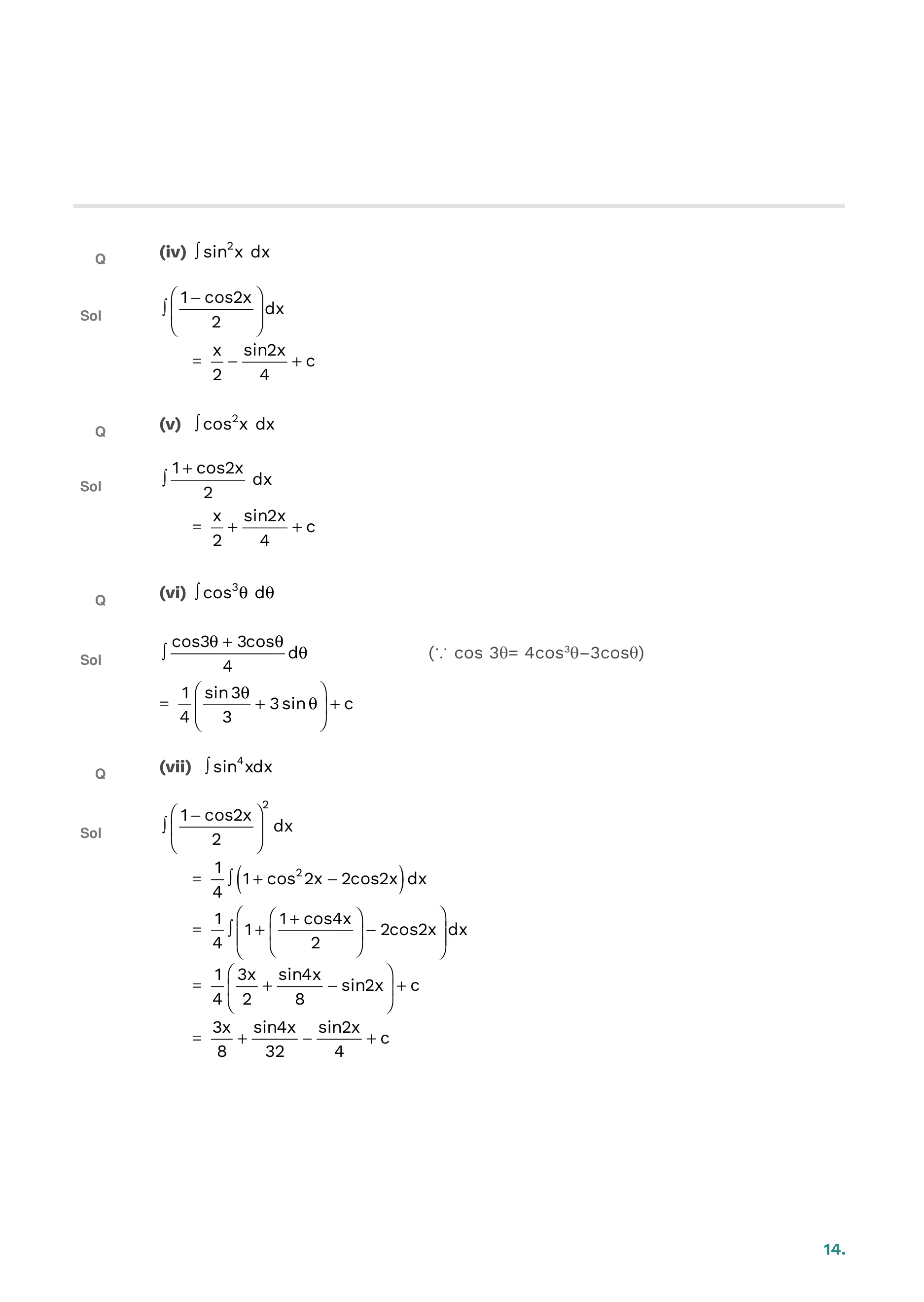 Indefinite Integration — page 14