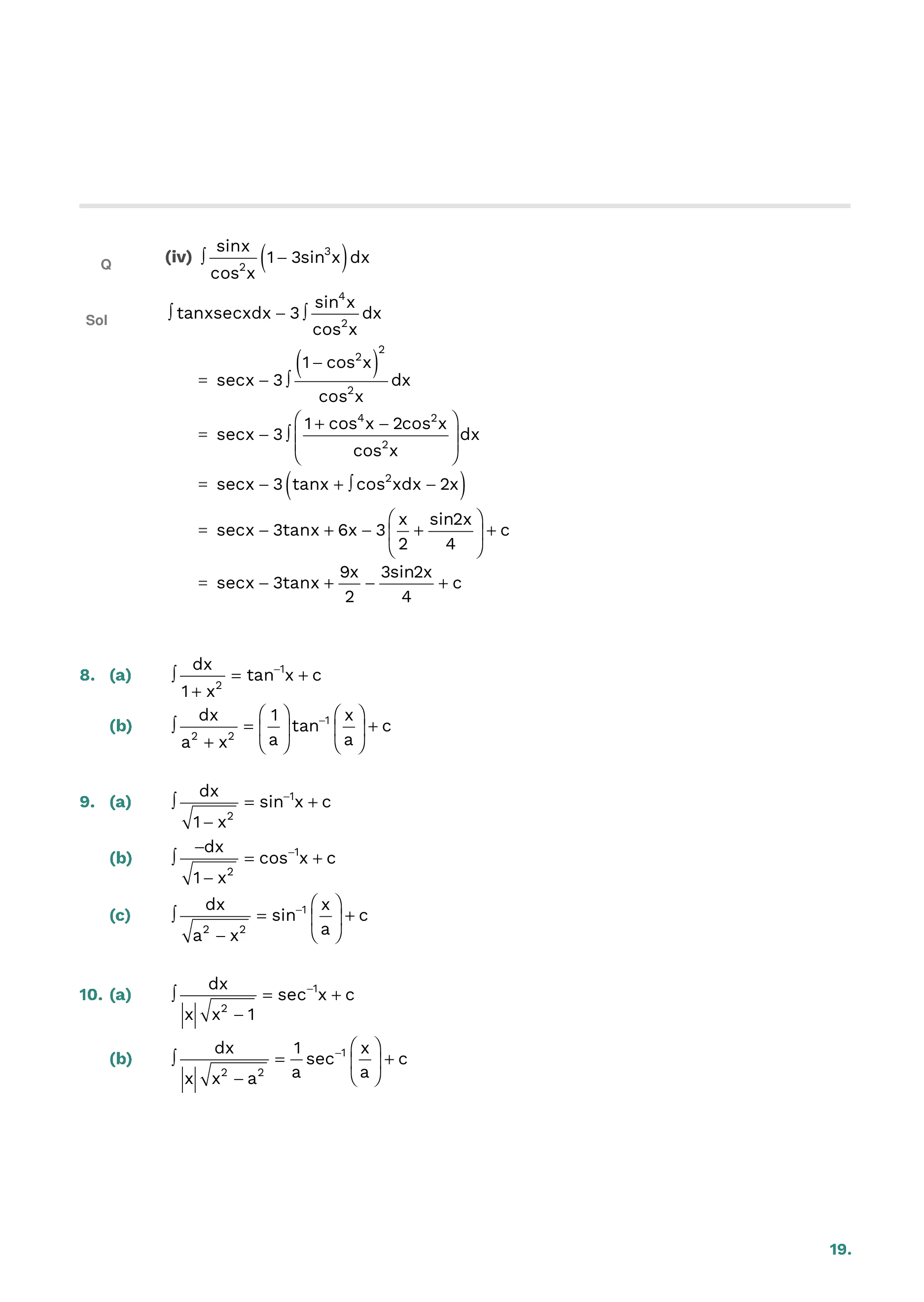 Indefinite Integration — page 19