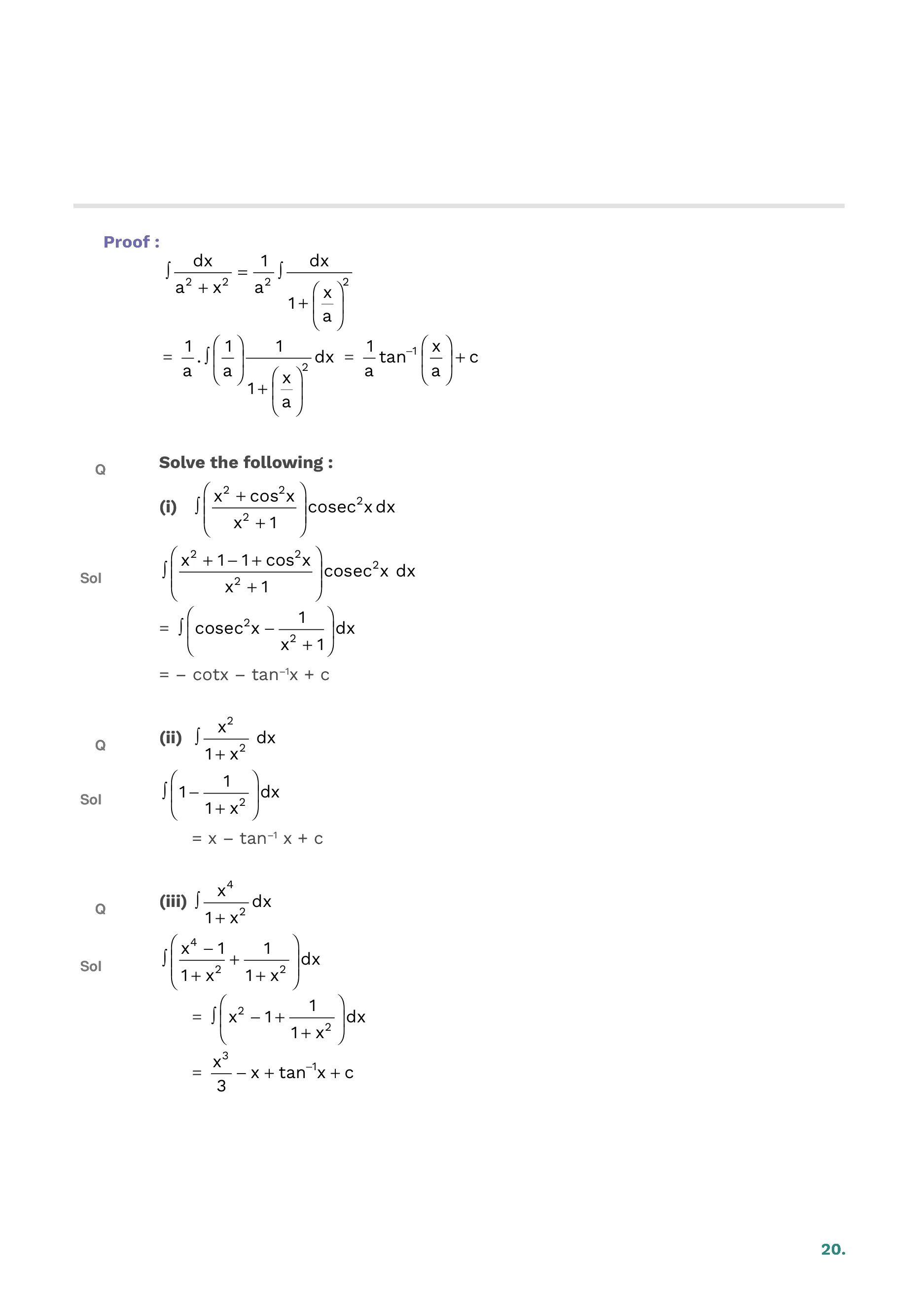 Indefinite Integration — page 20