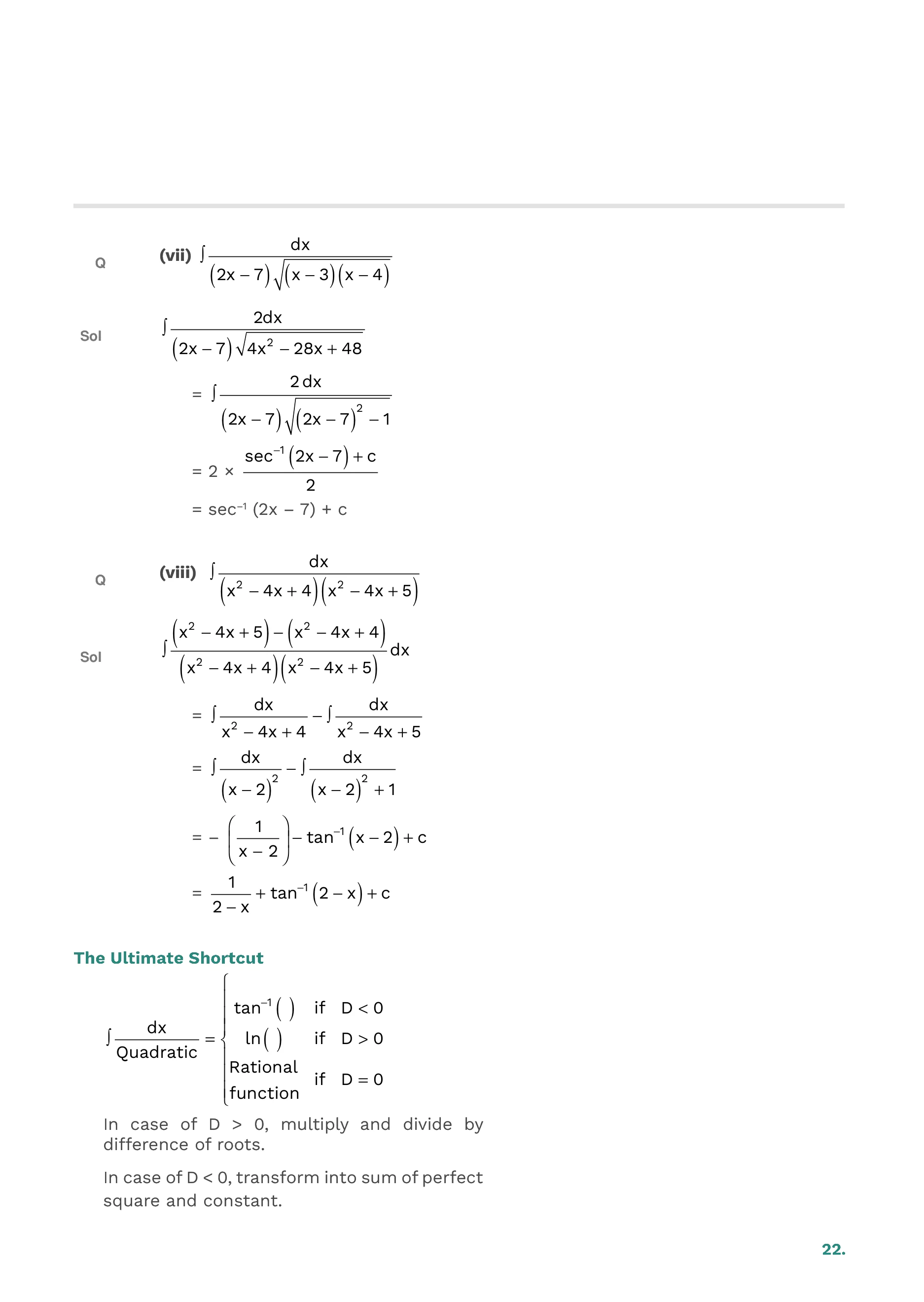 Indefinite Integration — page 22