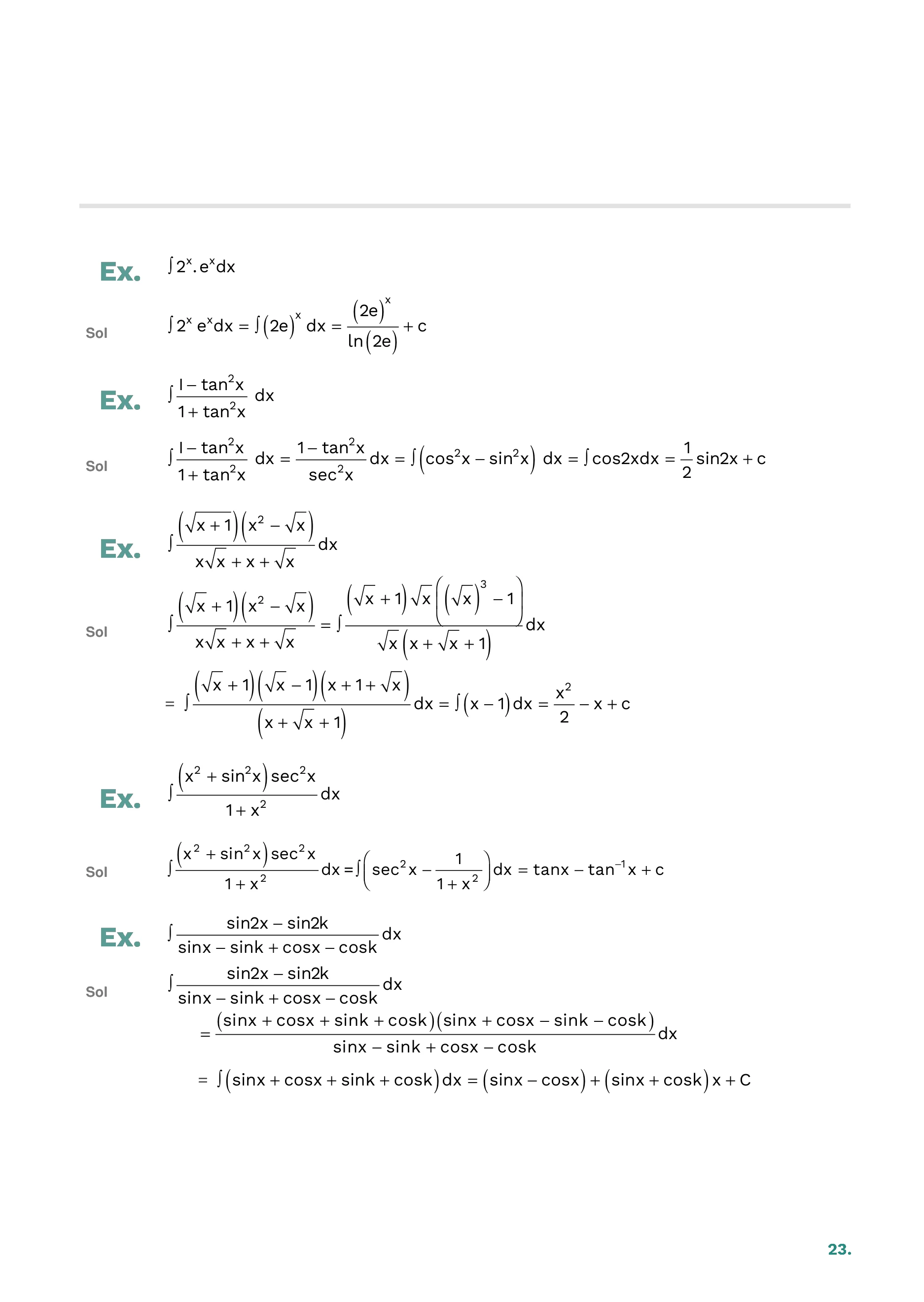 Indefinite Integration — page 23