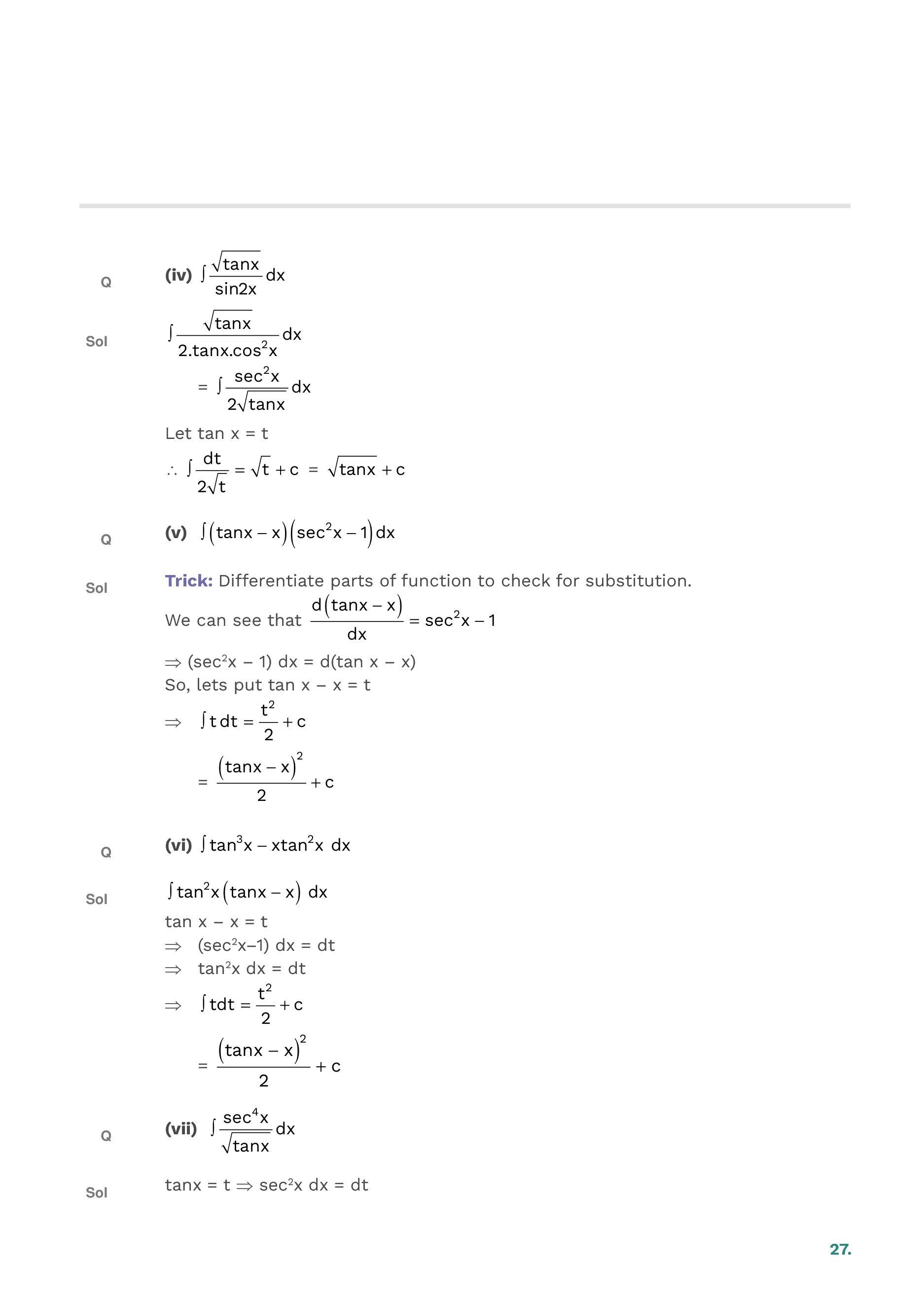 Indefinite Integration — page 27