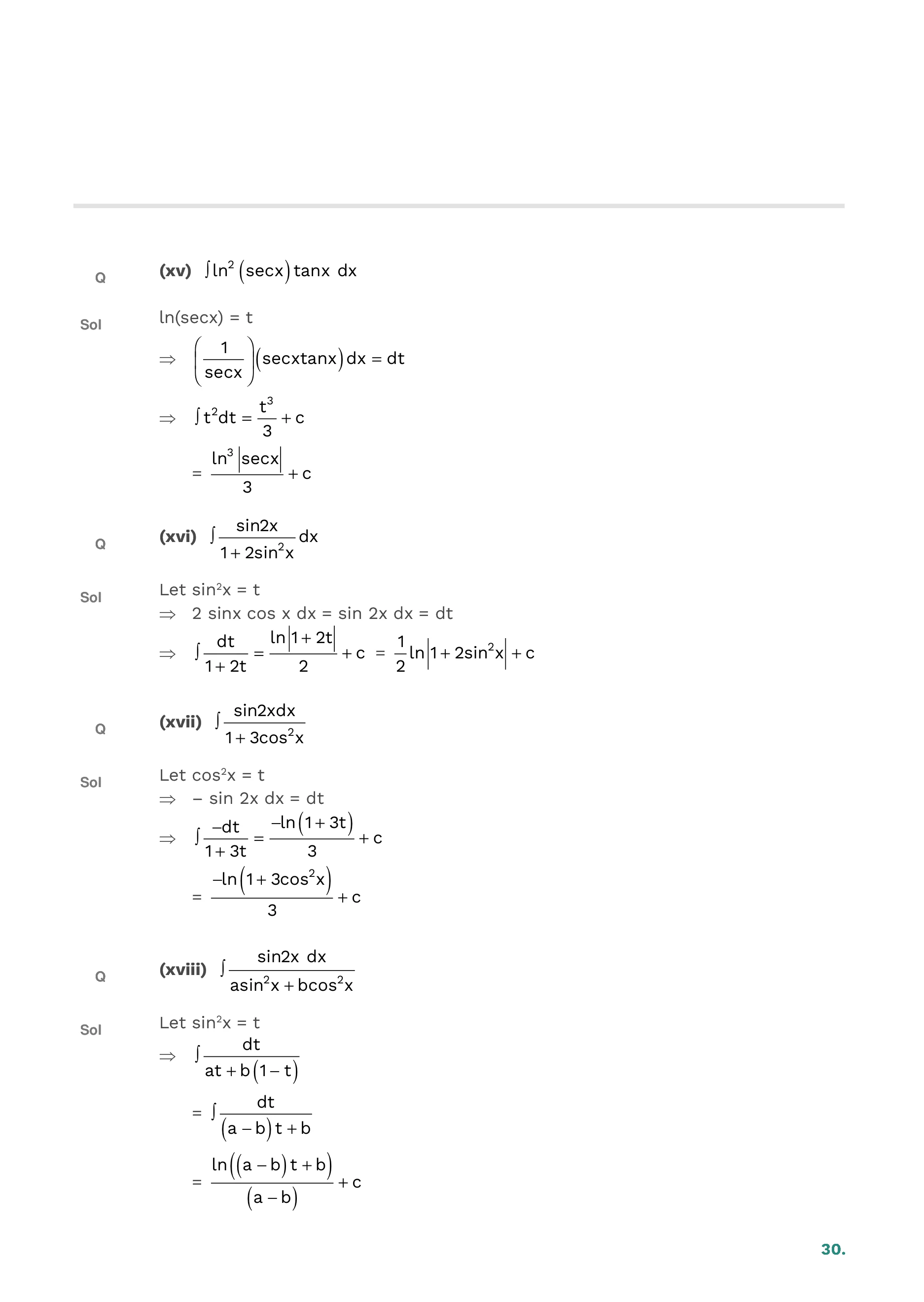 Indefinite Integration — page 30