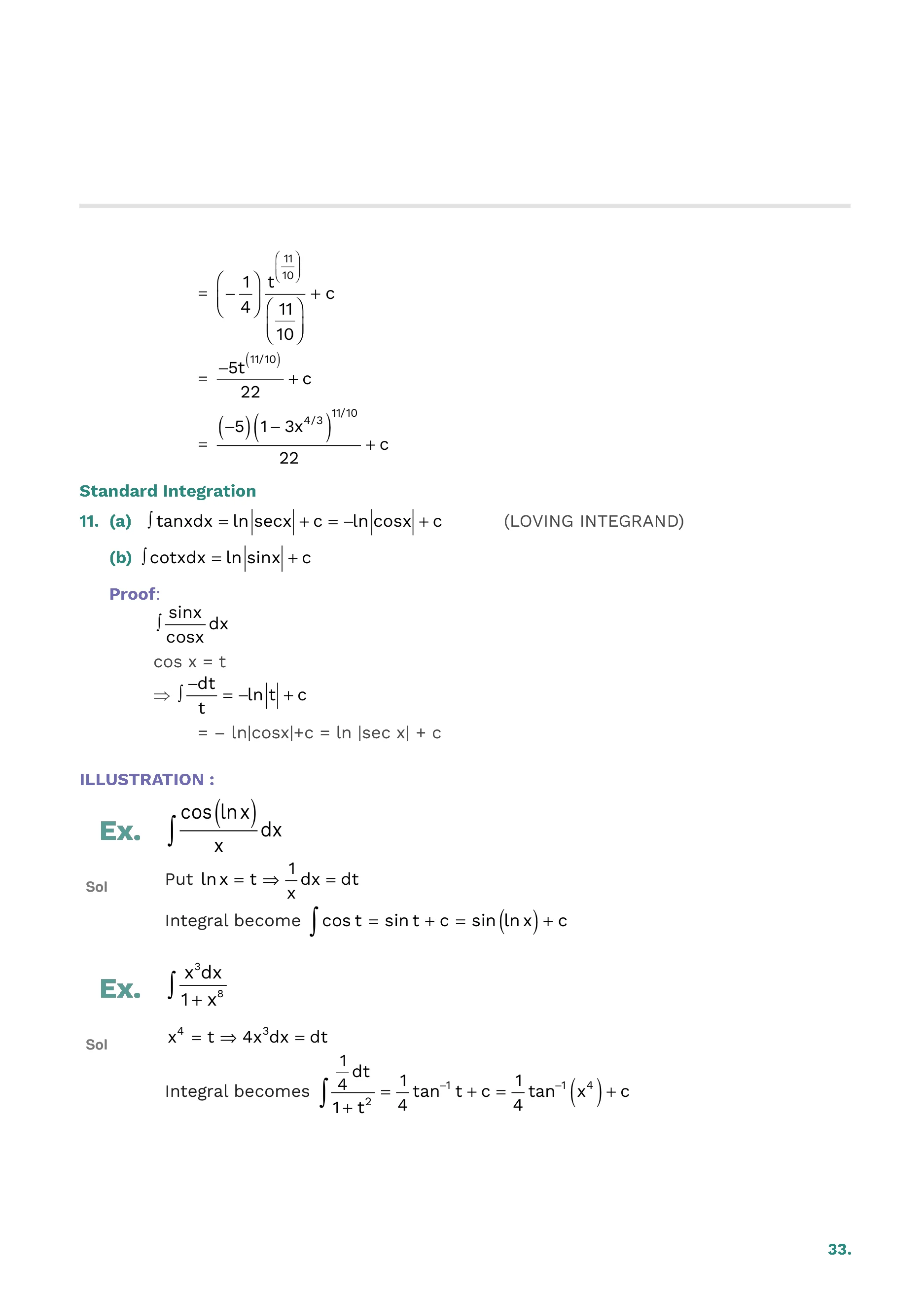 Indefinite Integration — page 33
