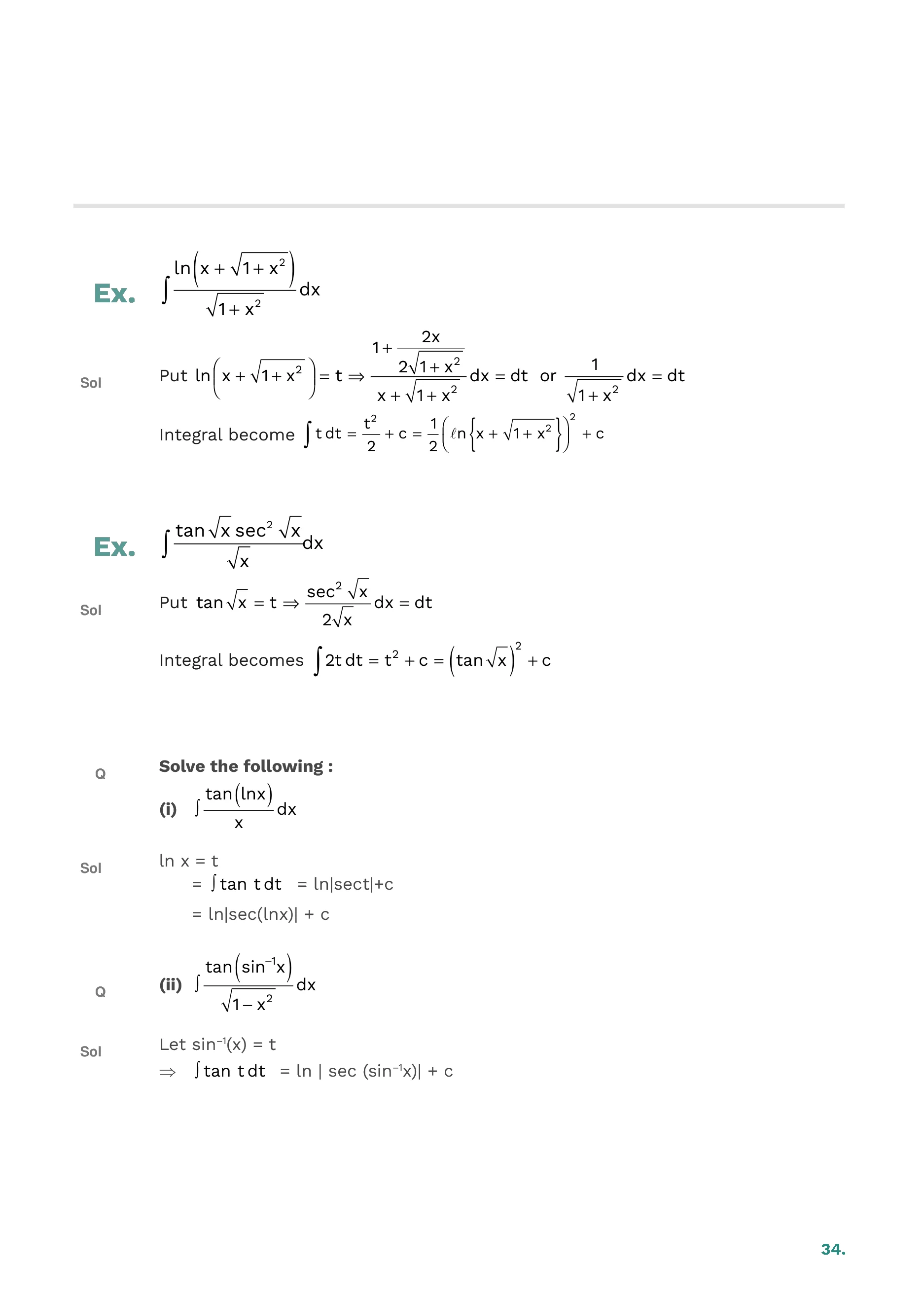 Indefinite Integration — page 34