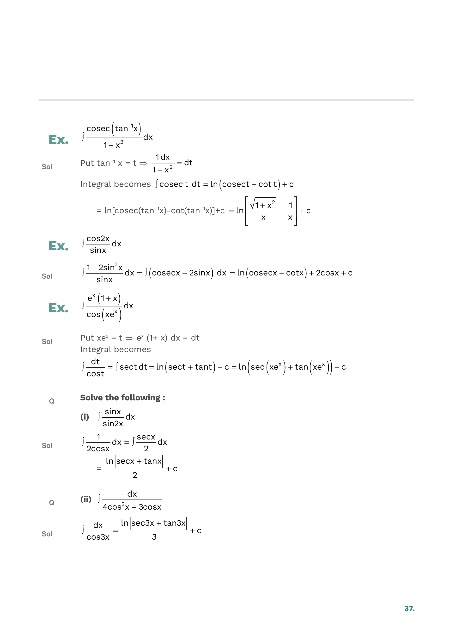Indefinite Integration — page 37