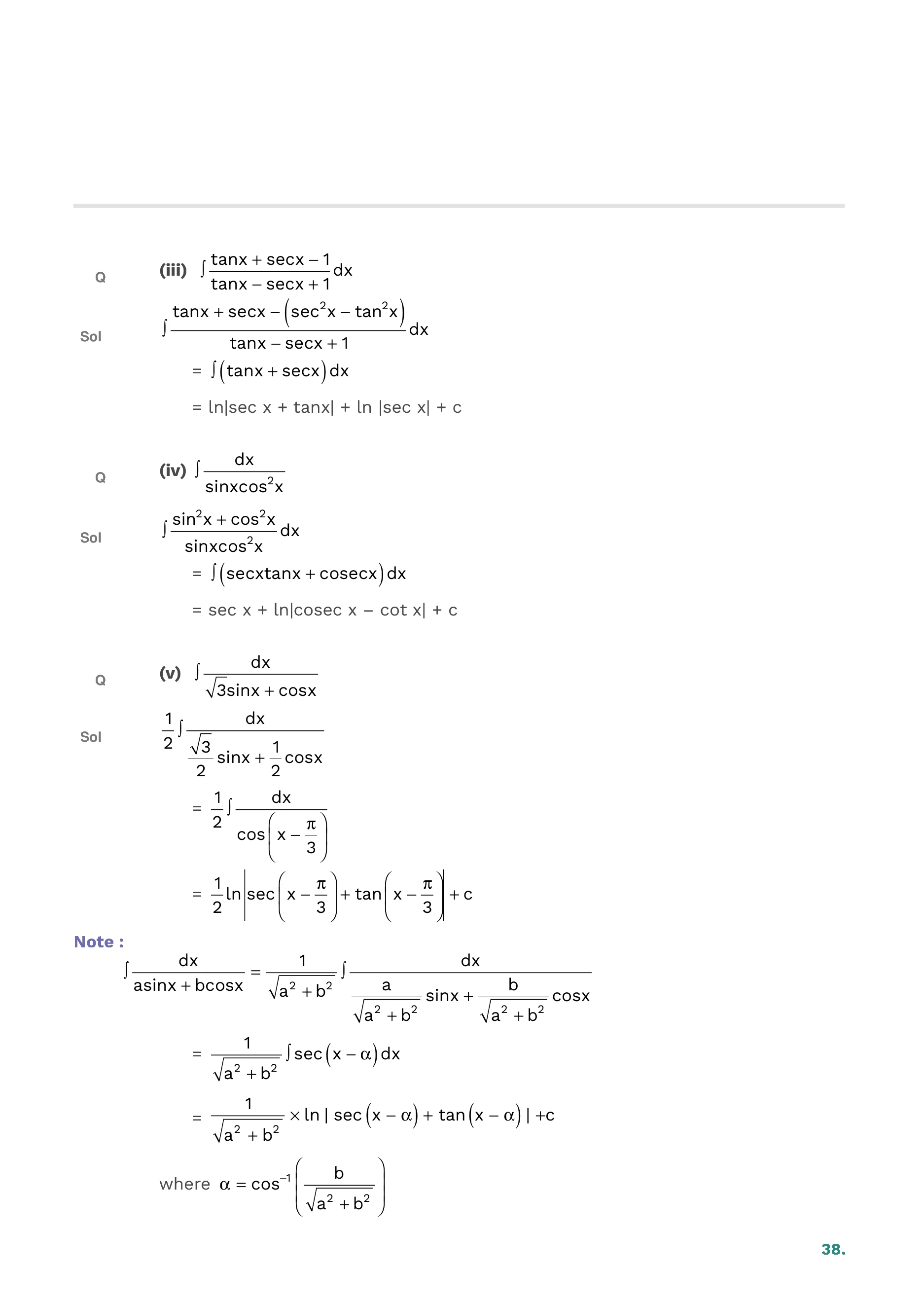Indefinite Integration — page 38