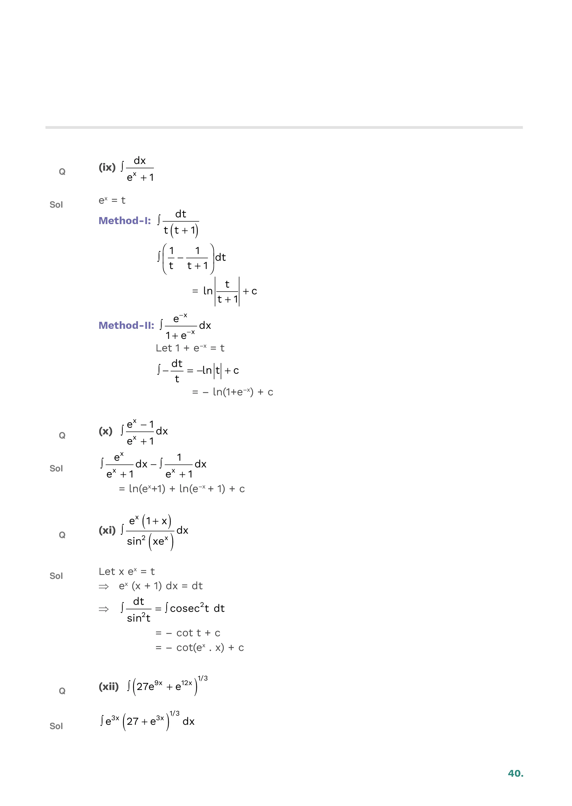 Indefinite Integration — page 40
