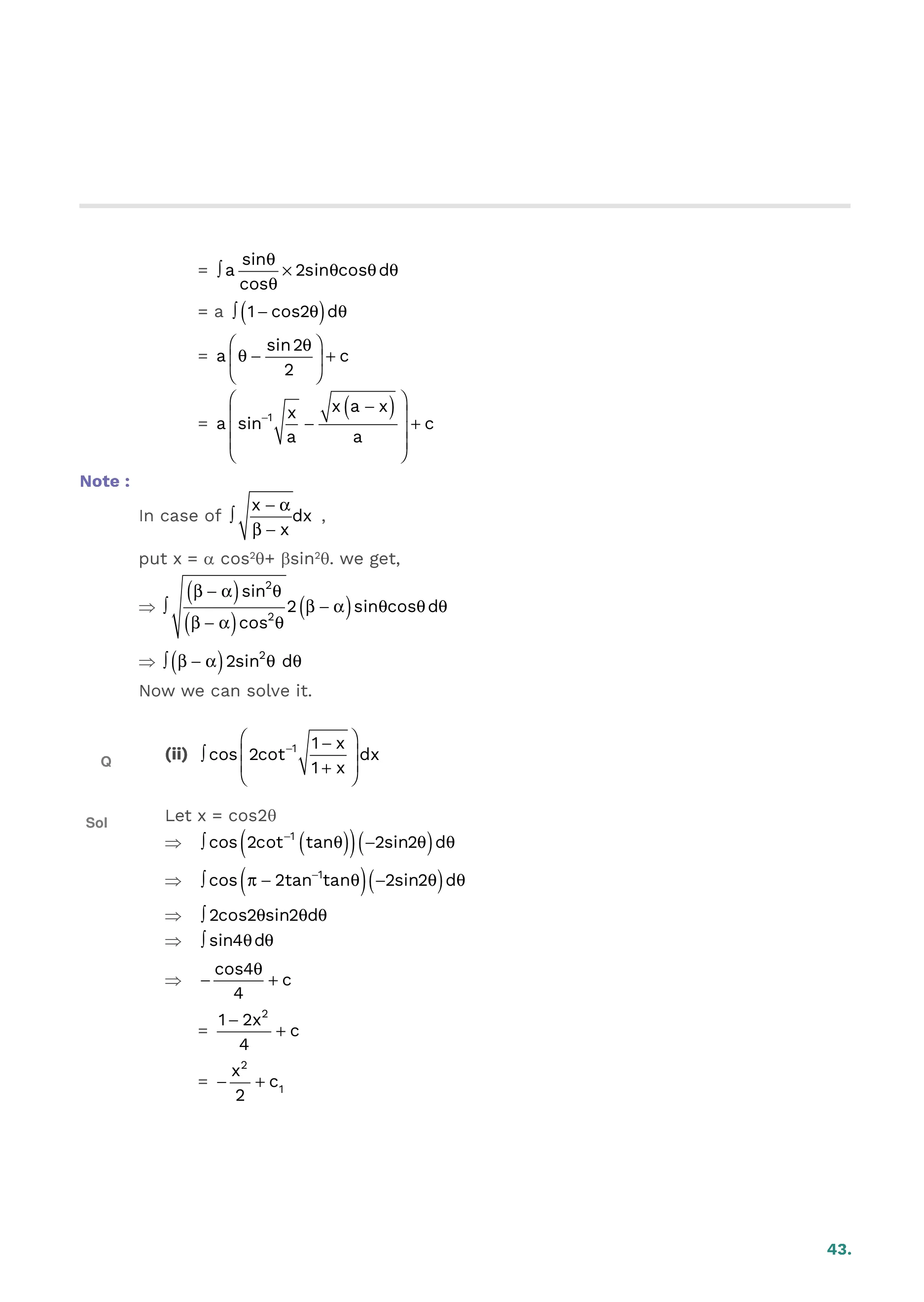 Indefinite Integration — page 43