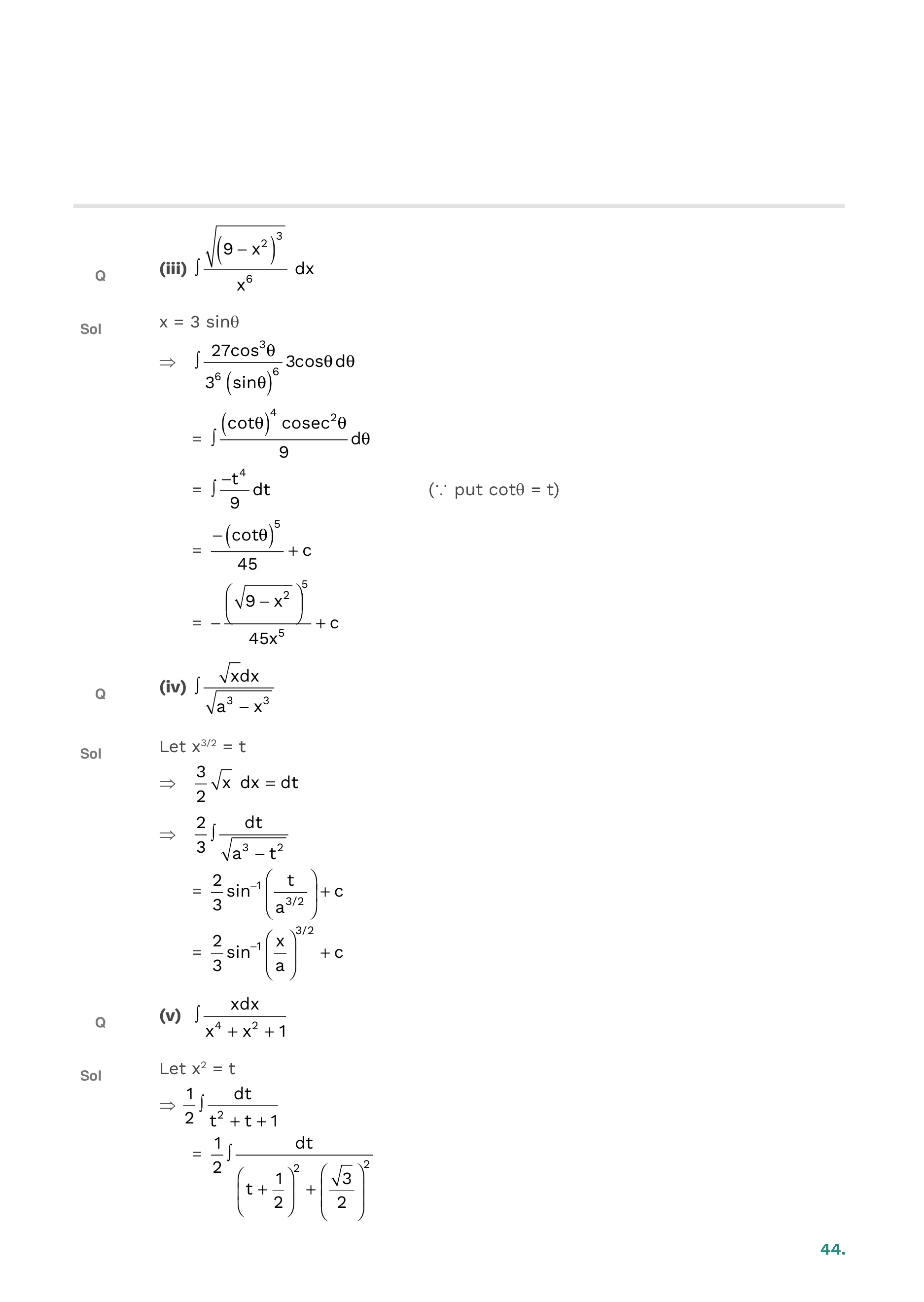 Indefinite Integration — page 44