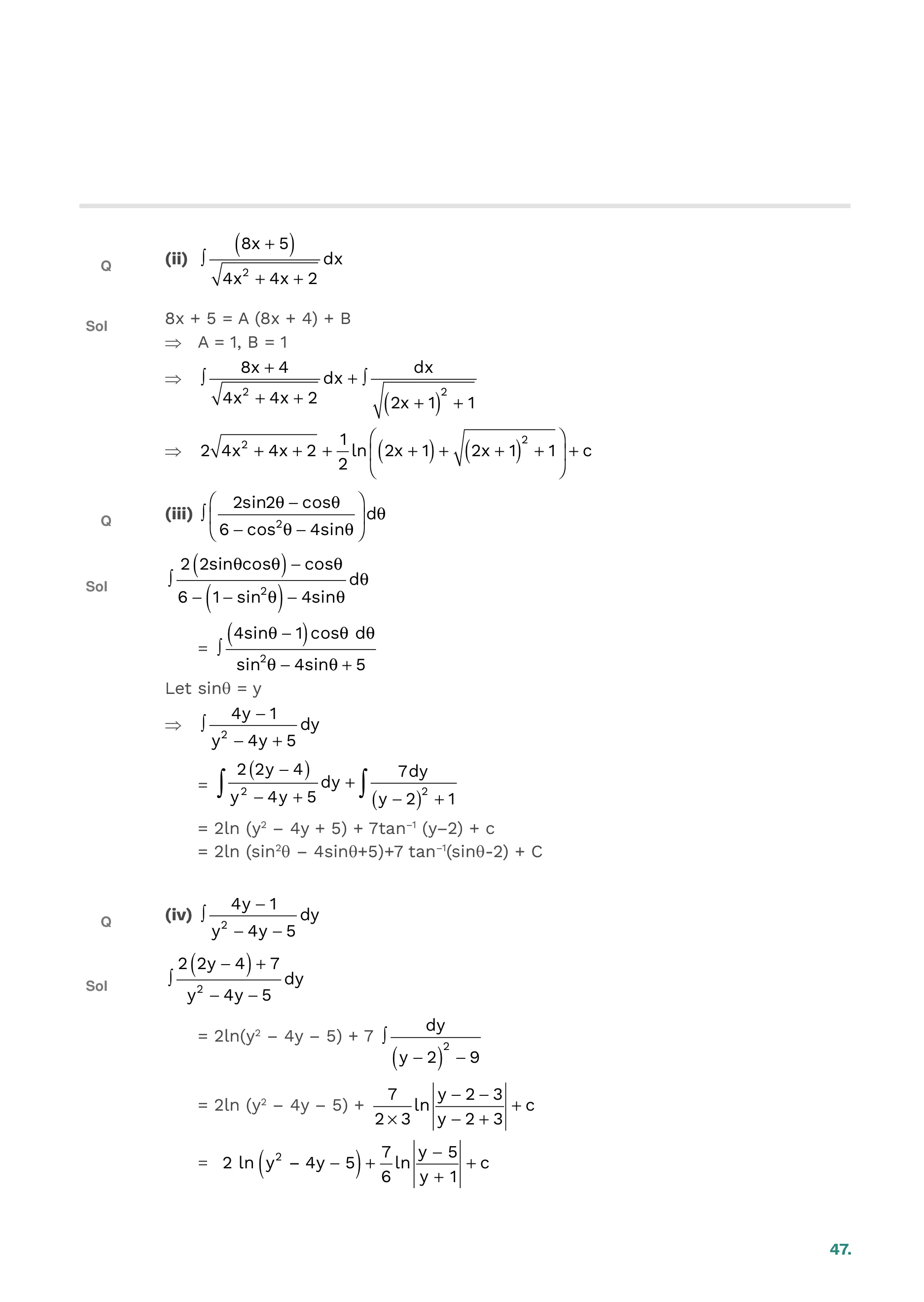 Indefinite Integration — page 47