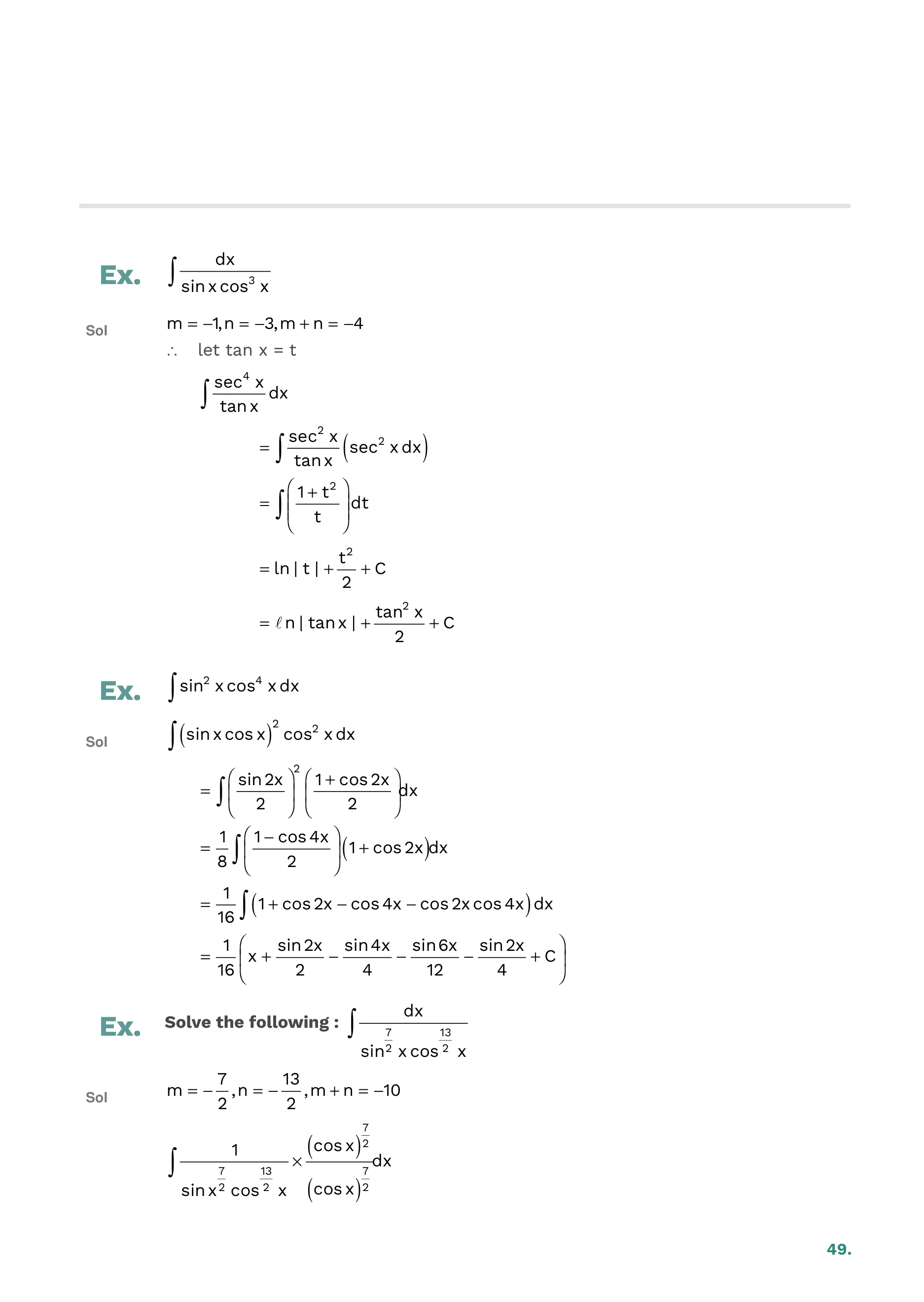 Indefinite Integration — page 49
