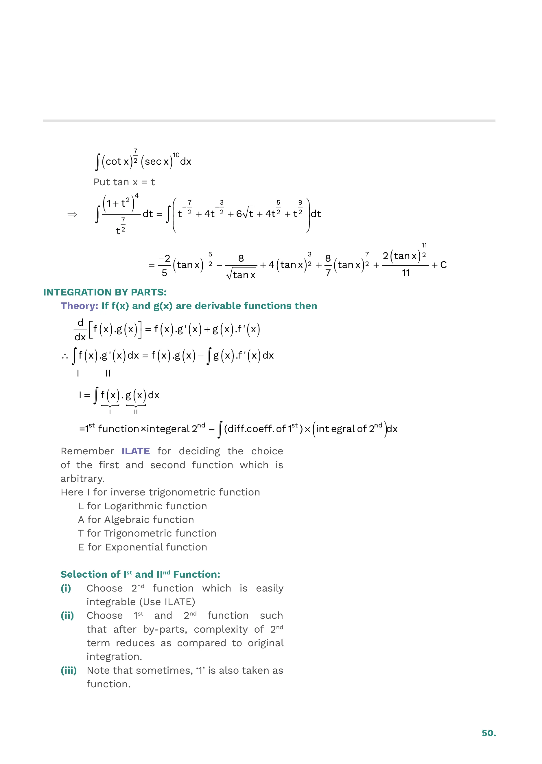 Indefinite Integration — page 50