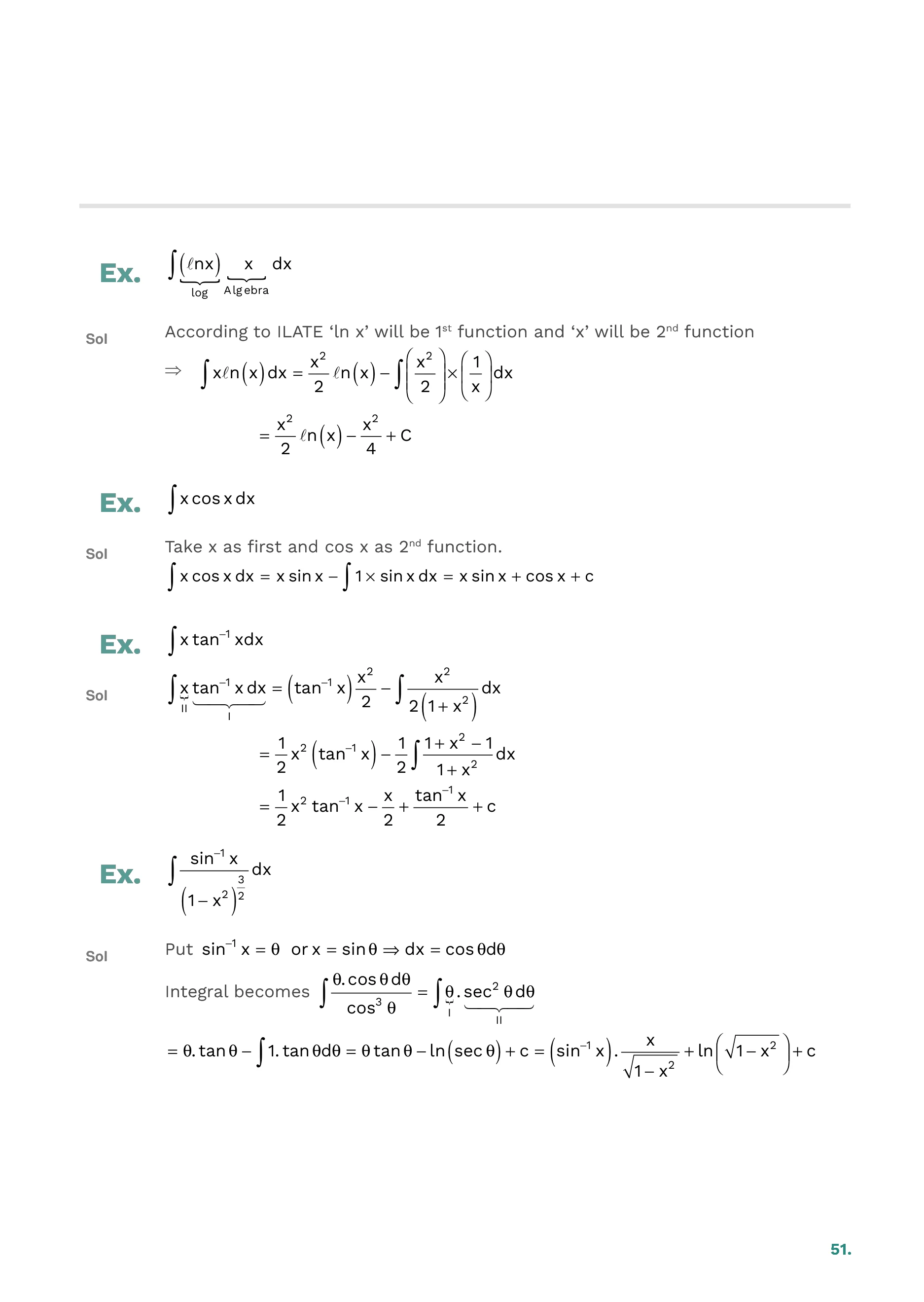 Indefinite Integration — page 51