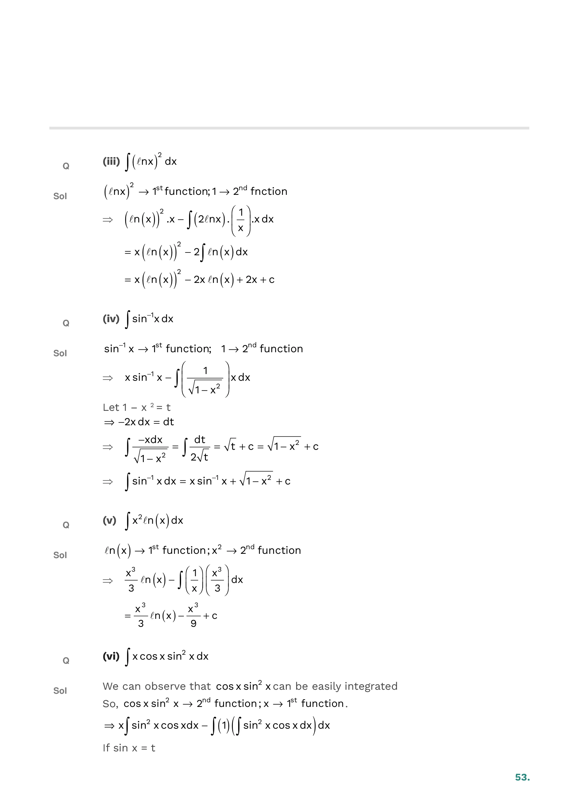 Indefinite Integration — page 53
