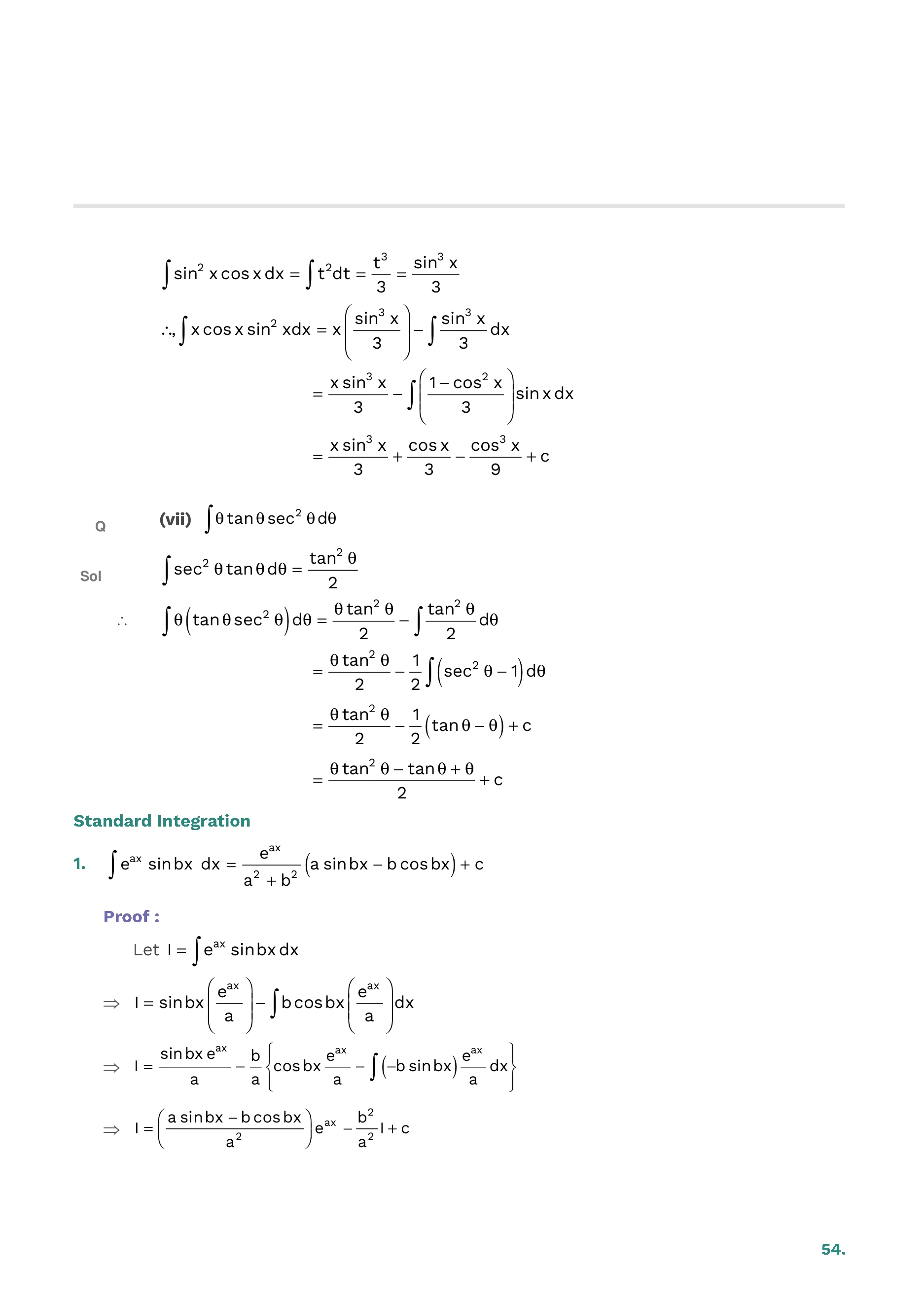 Indefinite Integration — page 54