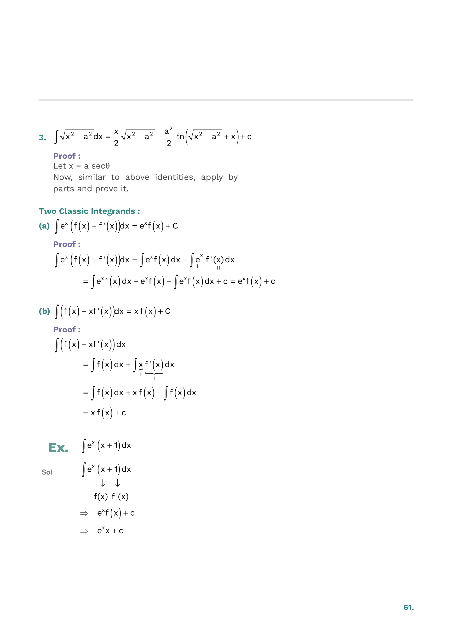 Indefinite Integration — page 61