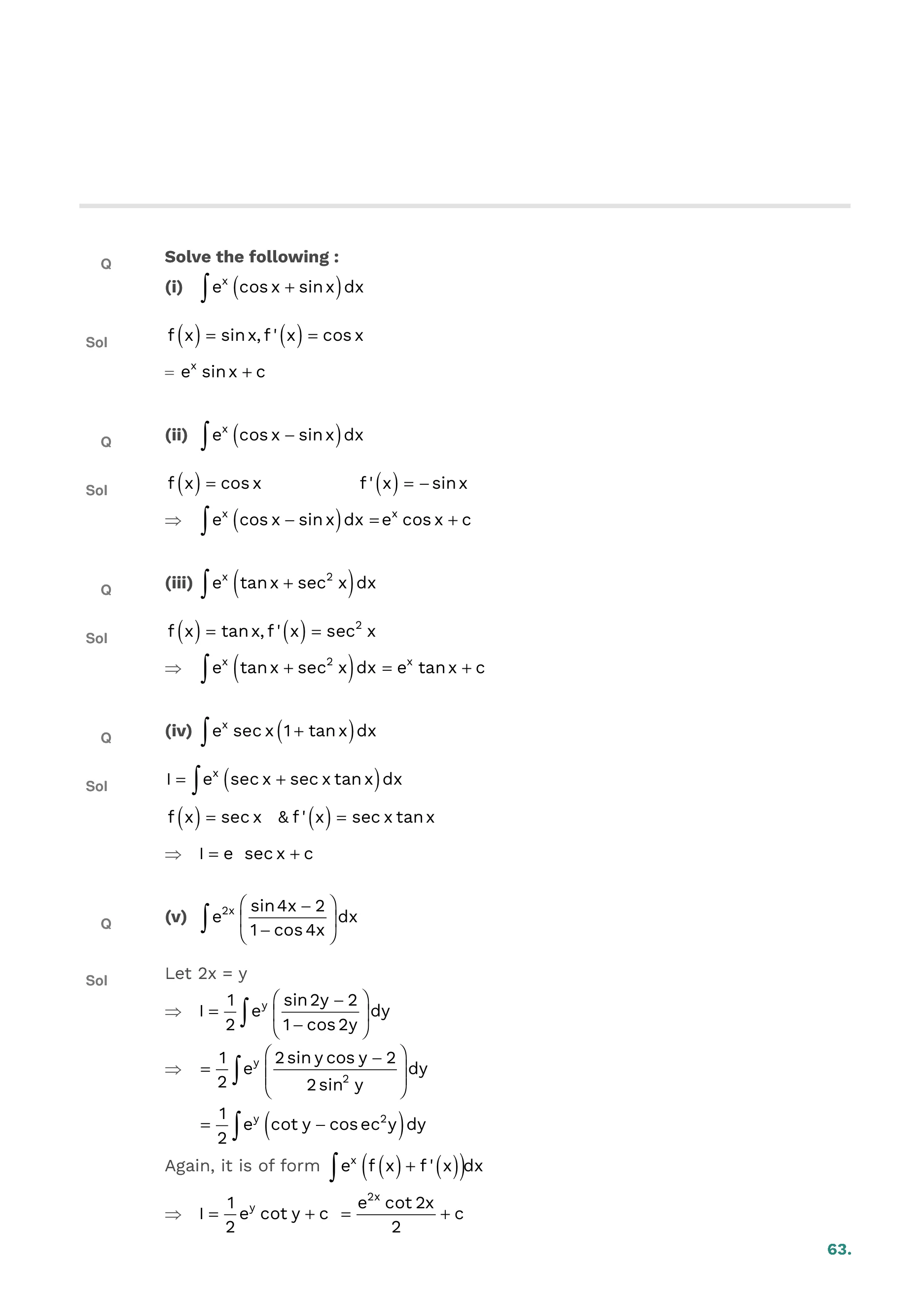 Indefinite Integration — page 63