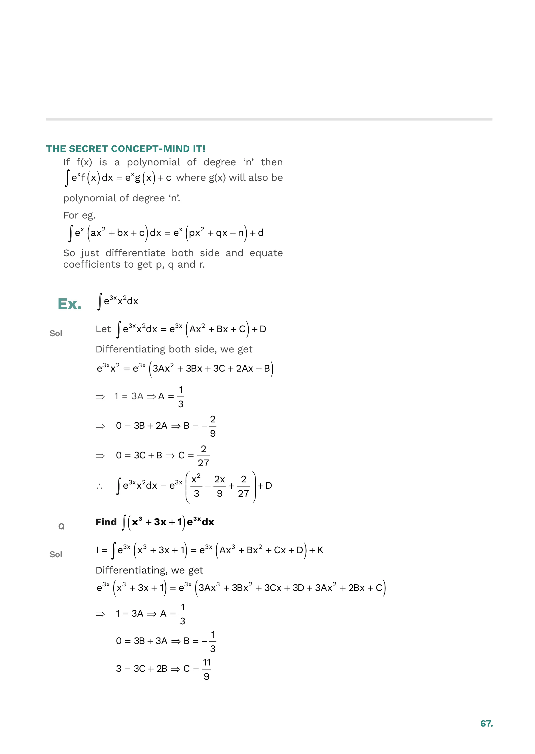 Indefinite Integration — page 67