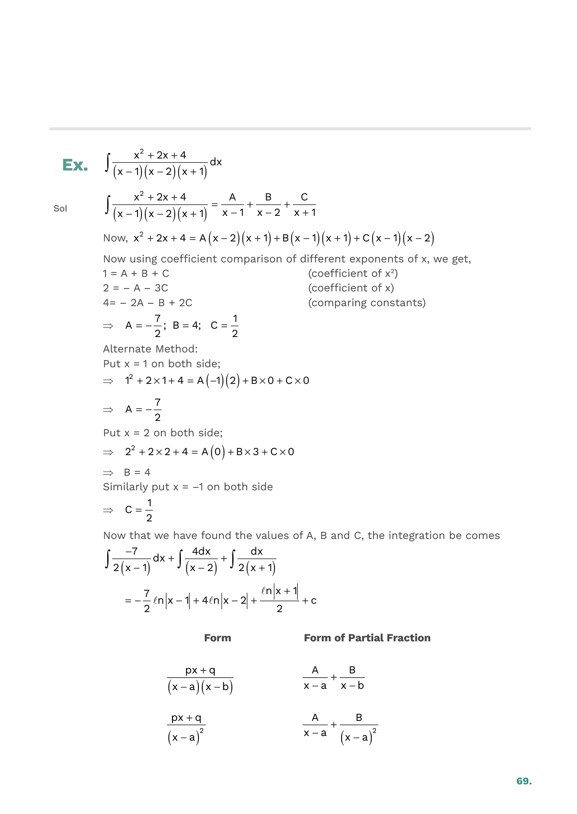 Indefinite Integration — page 69