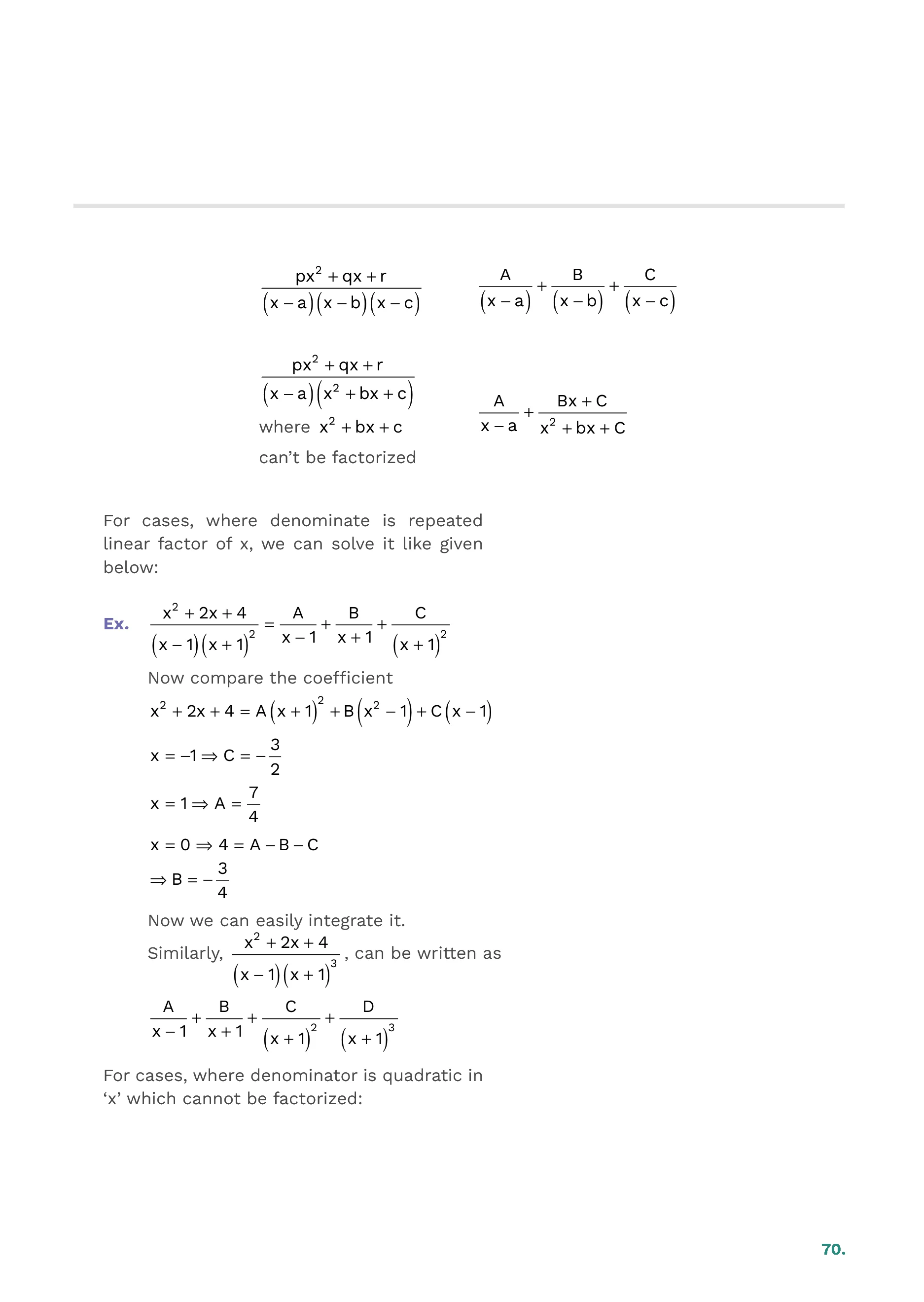 Indefinite Integration — page 70