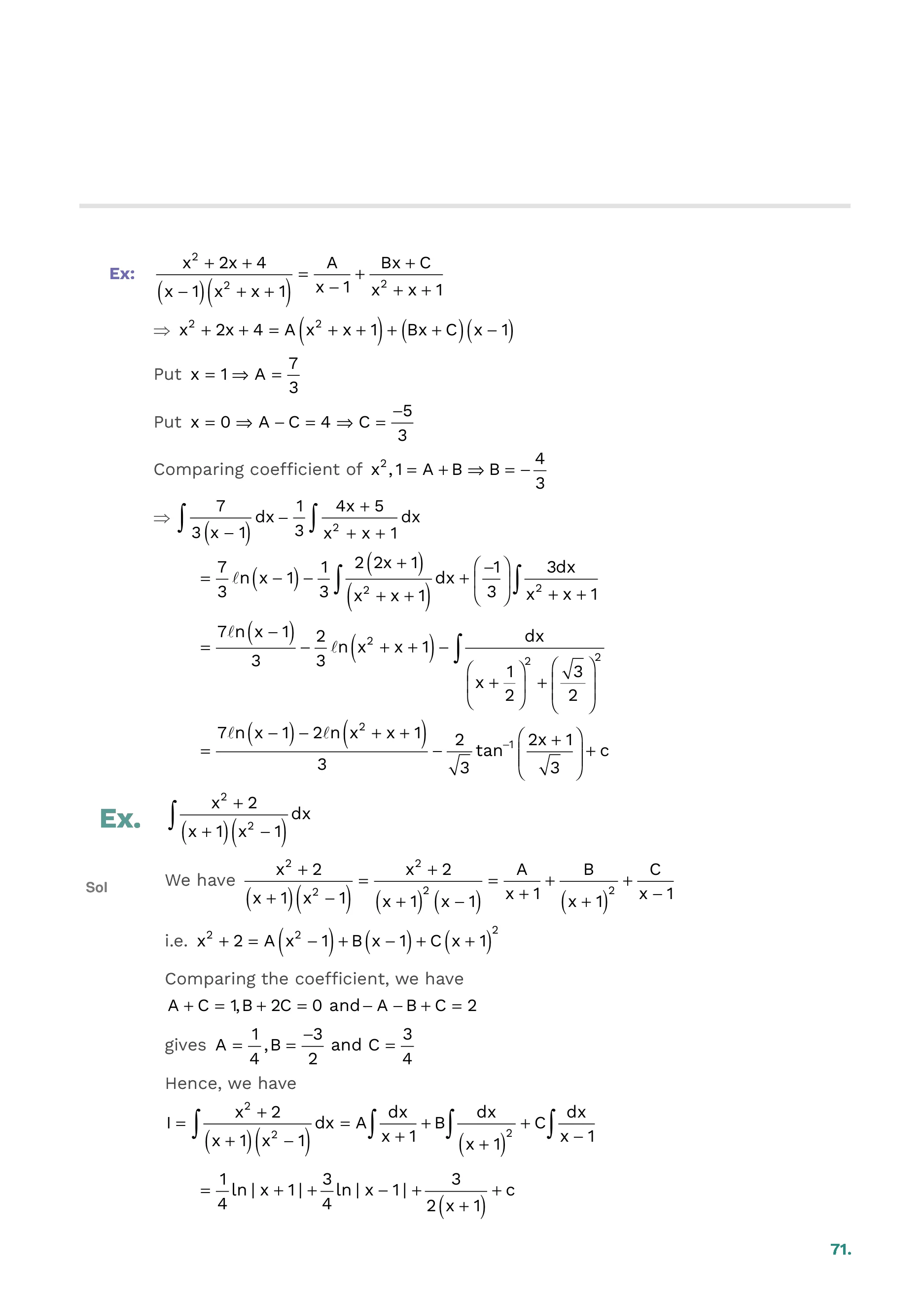 Indefinite Integration — page 71