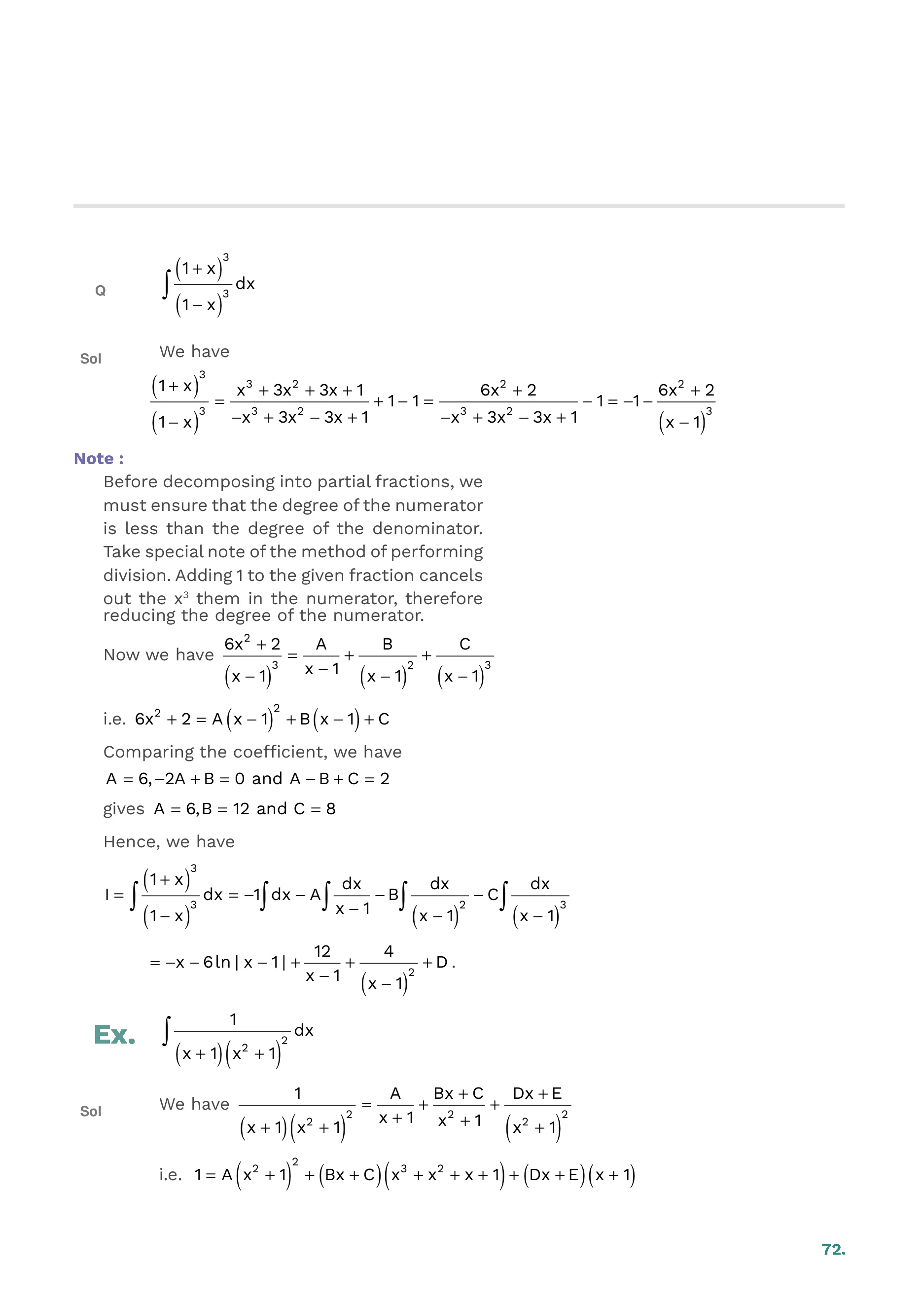 Indefinite Integration — page 72