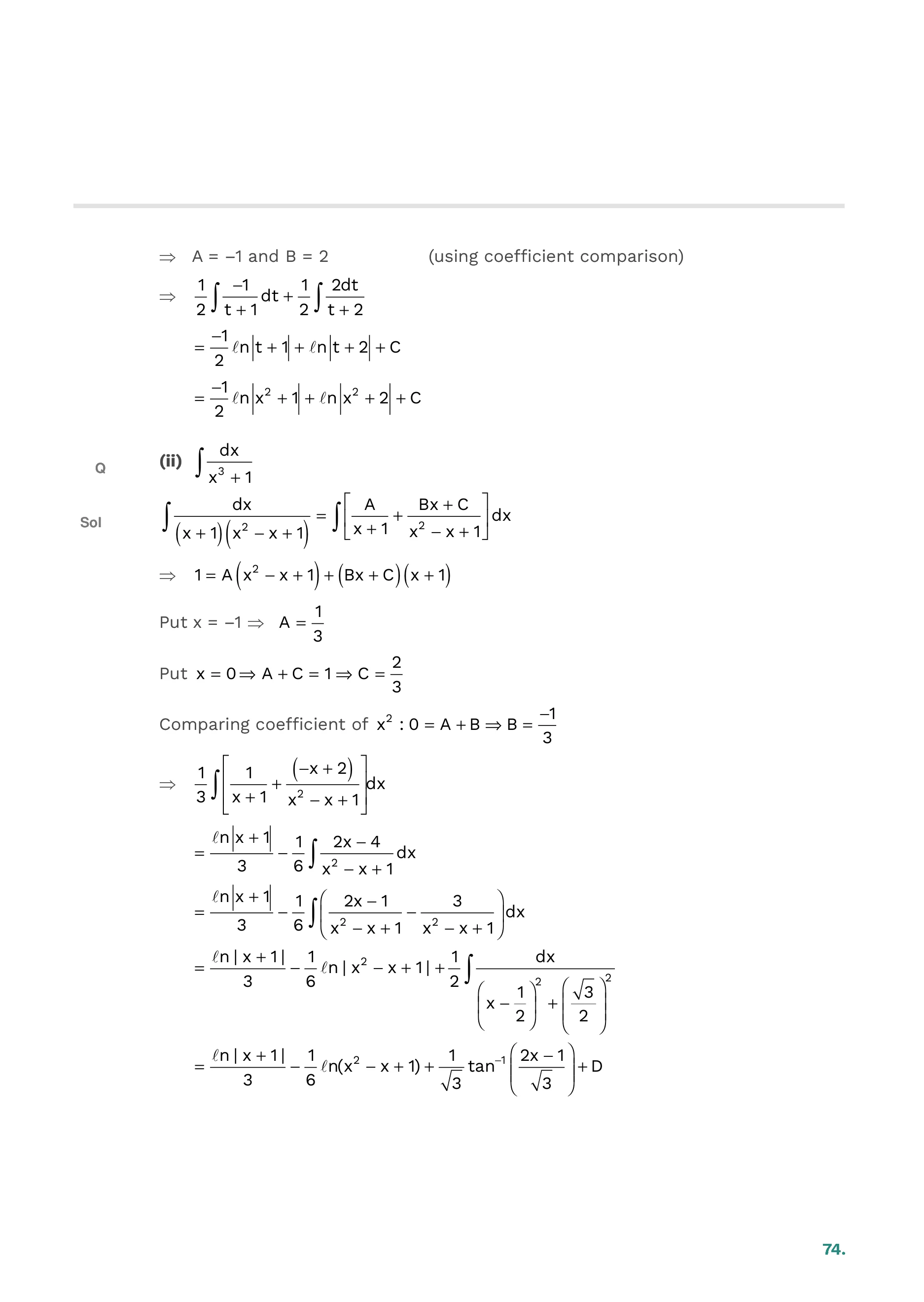 Indefinite Integration — page 74