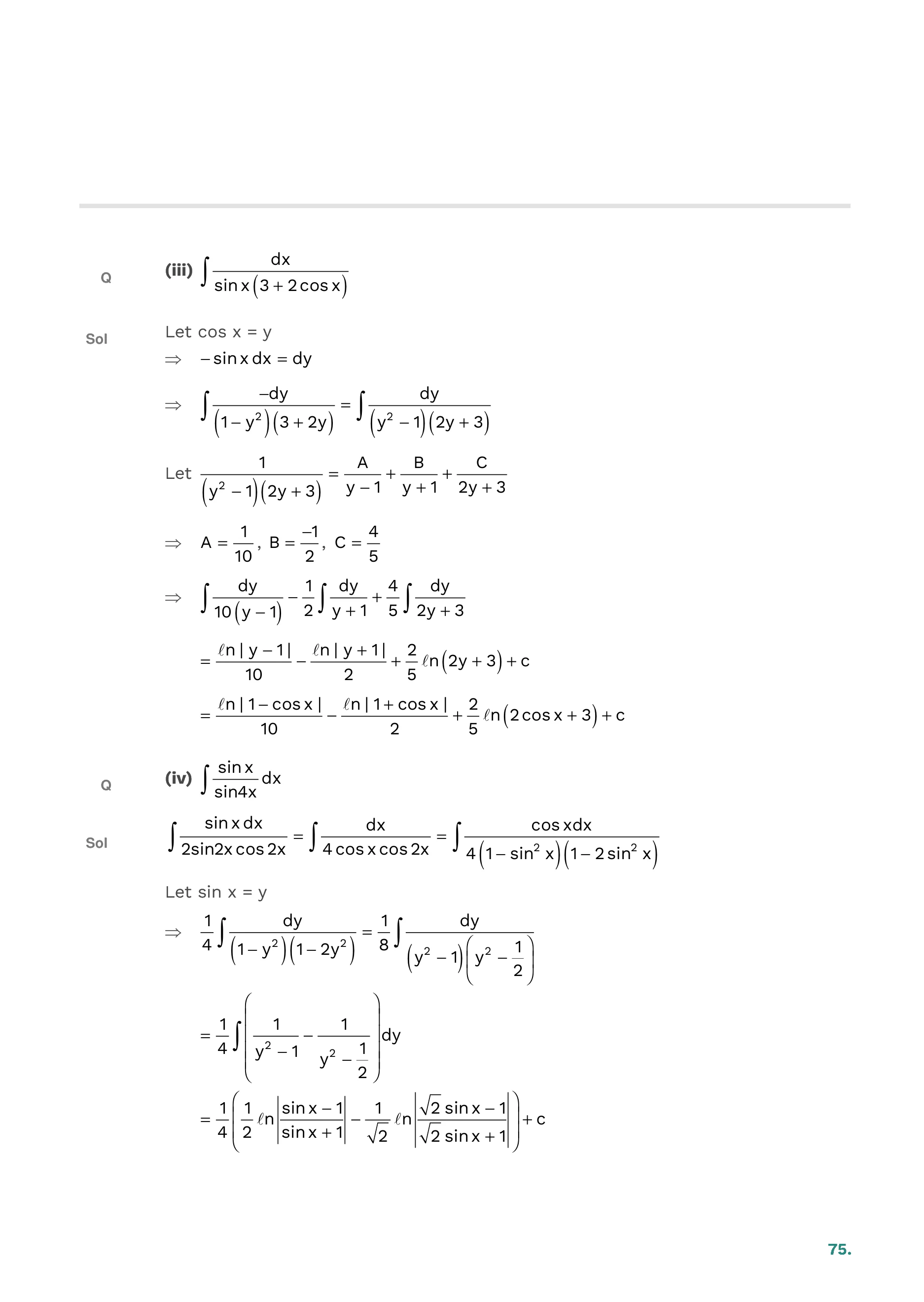 Indefinite Integration — page 75
