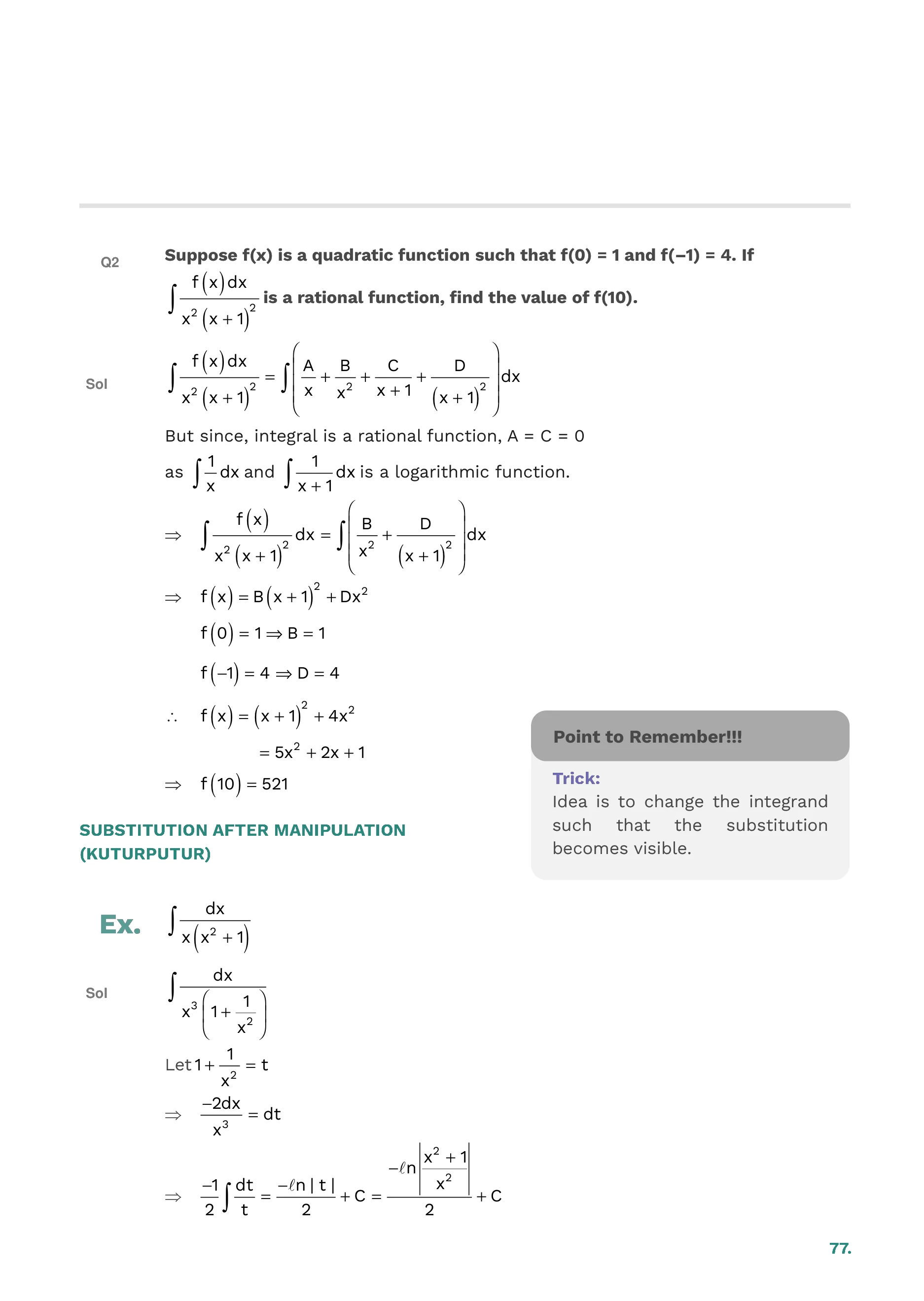 Indefinite Integration — page 77