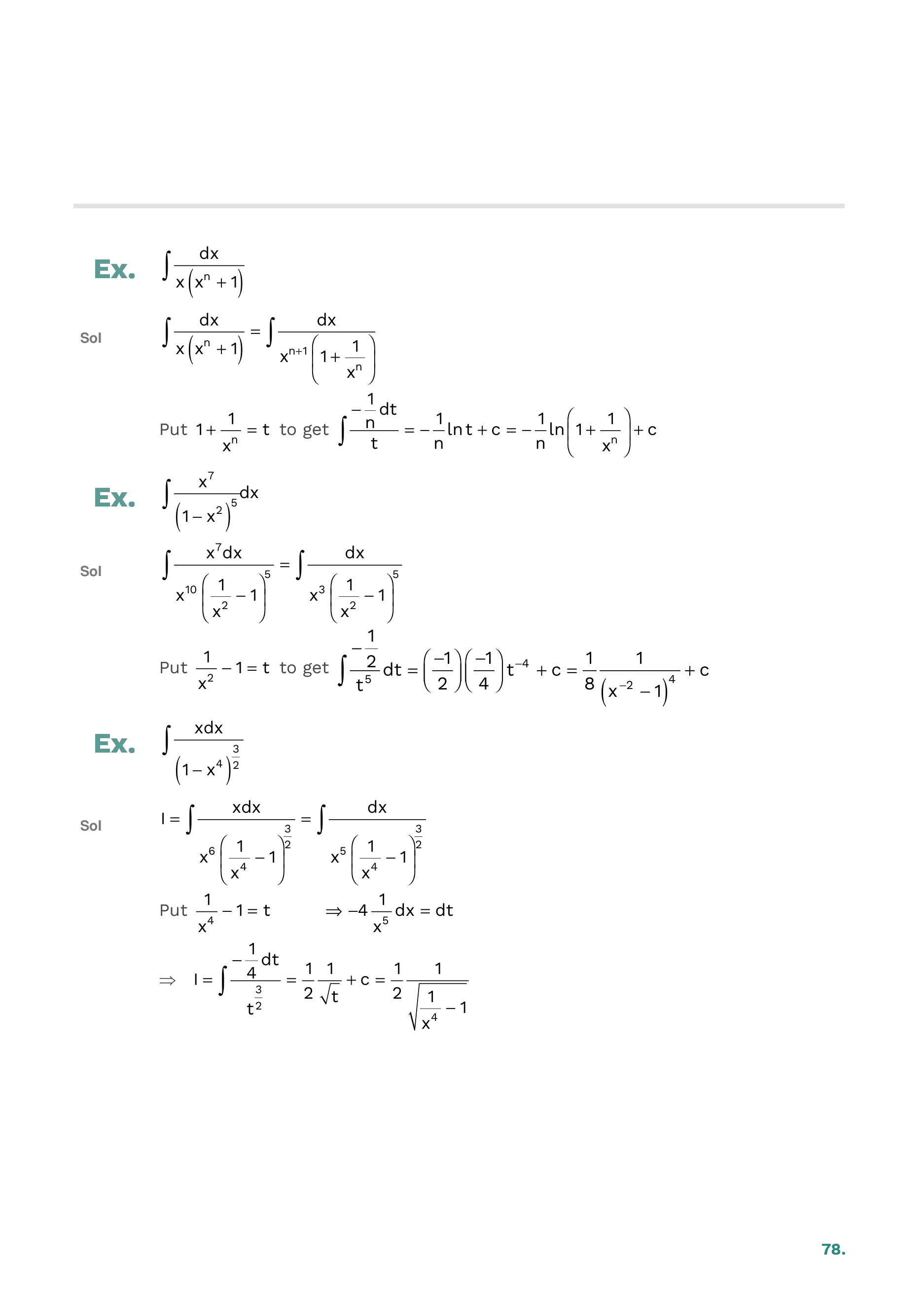 Indefinite Integration — page 78