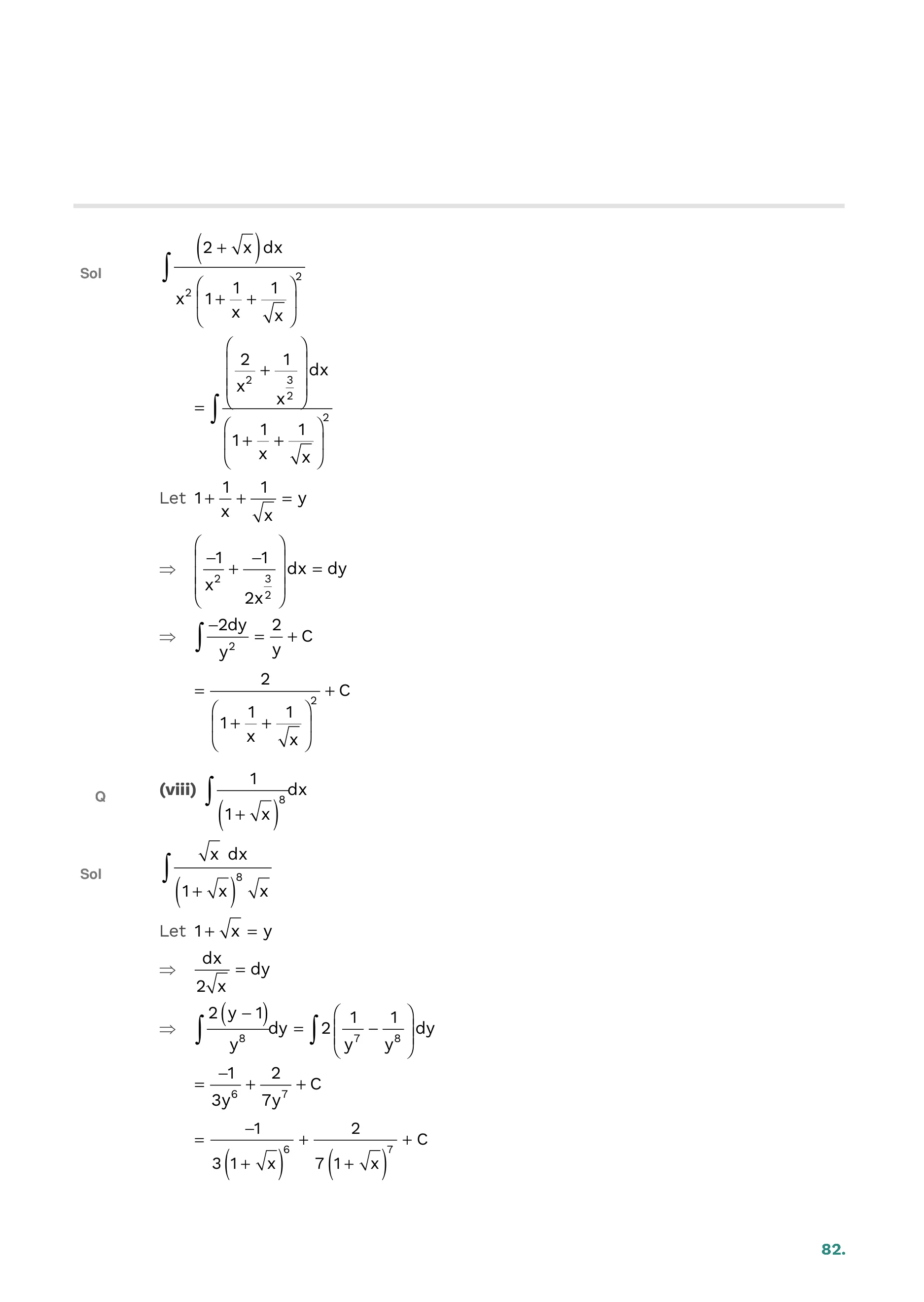 Indefinite Integration — page 82