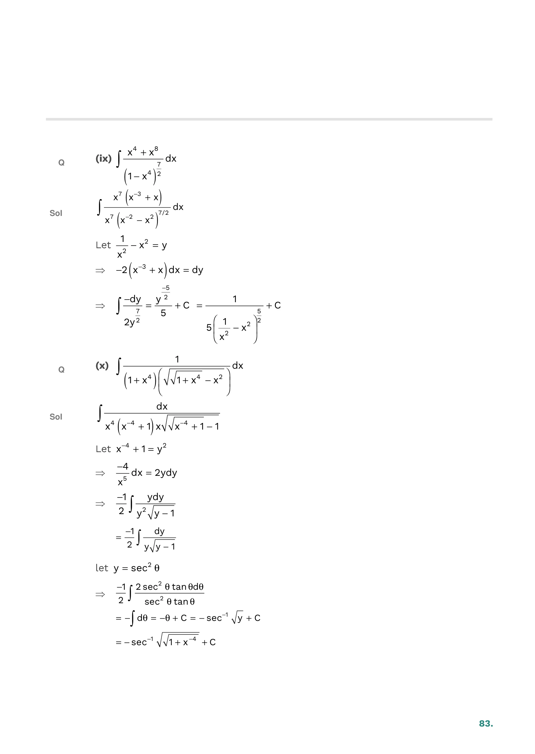 Indefinite Integration — page 83