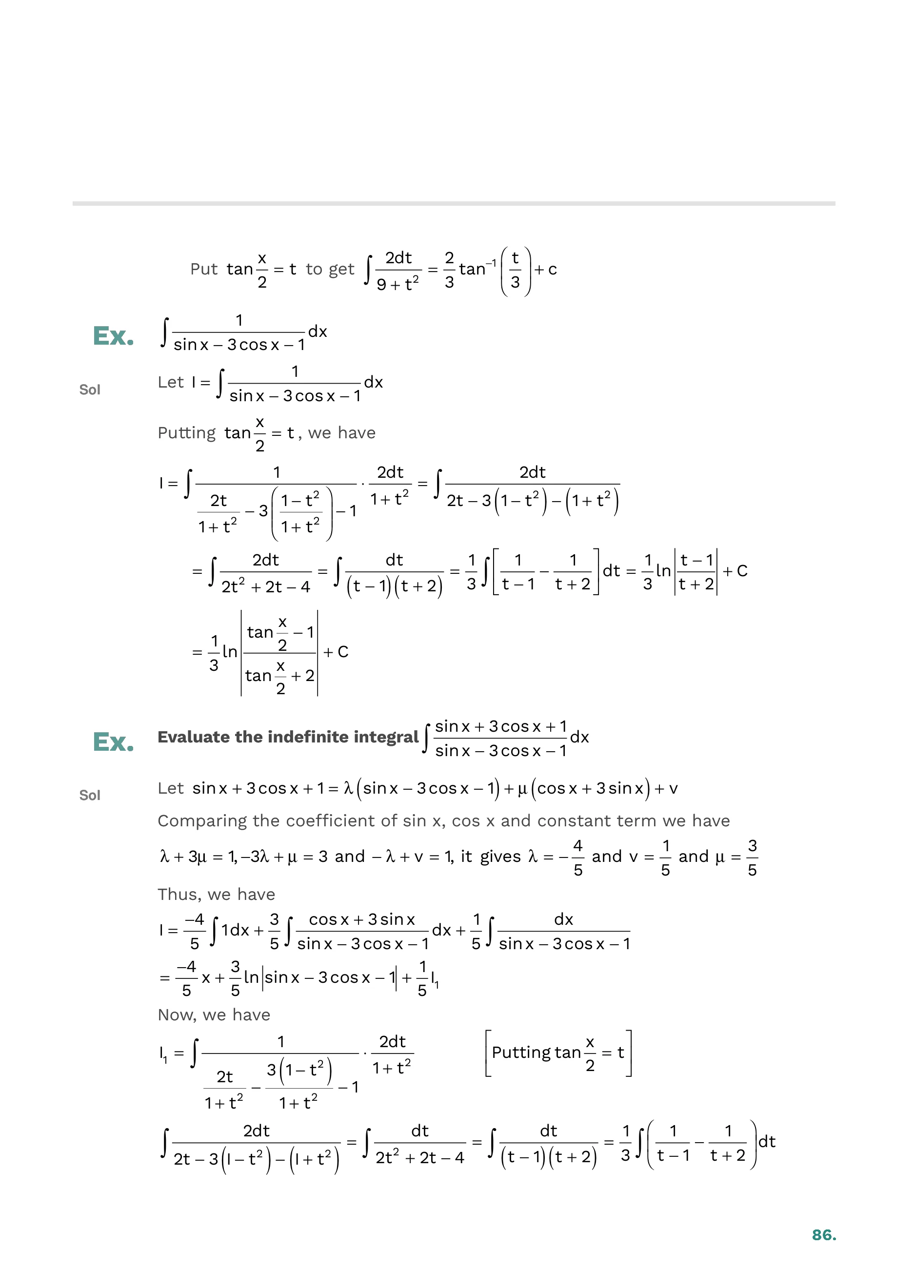 Indefinite Integration — page 86