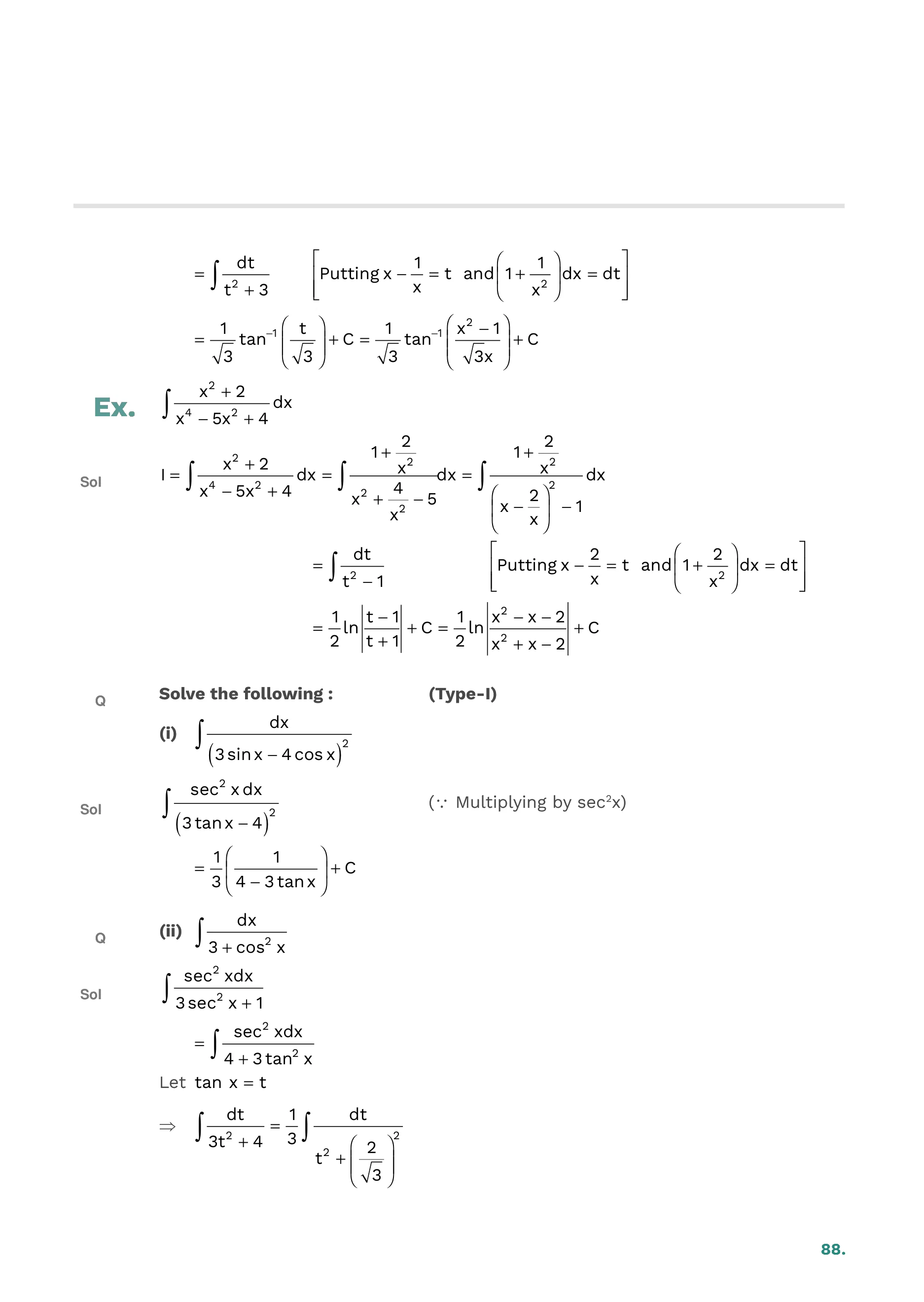 Indefinite Integration — page 88