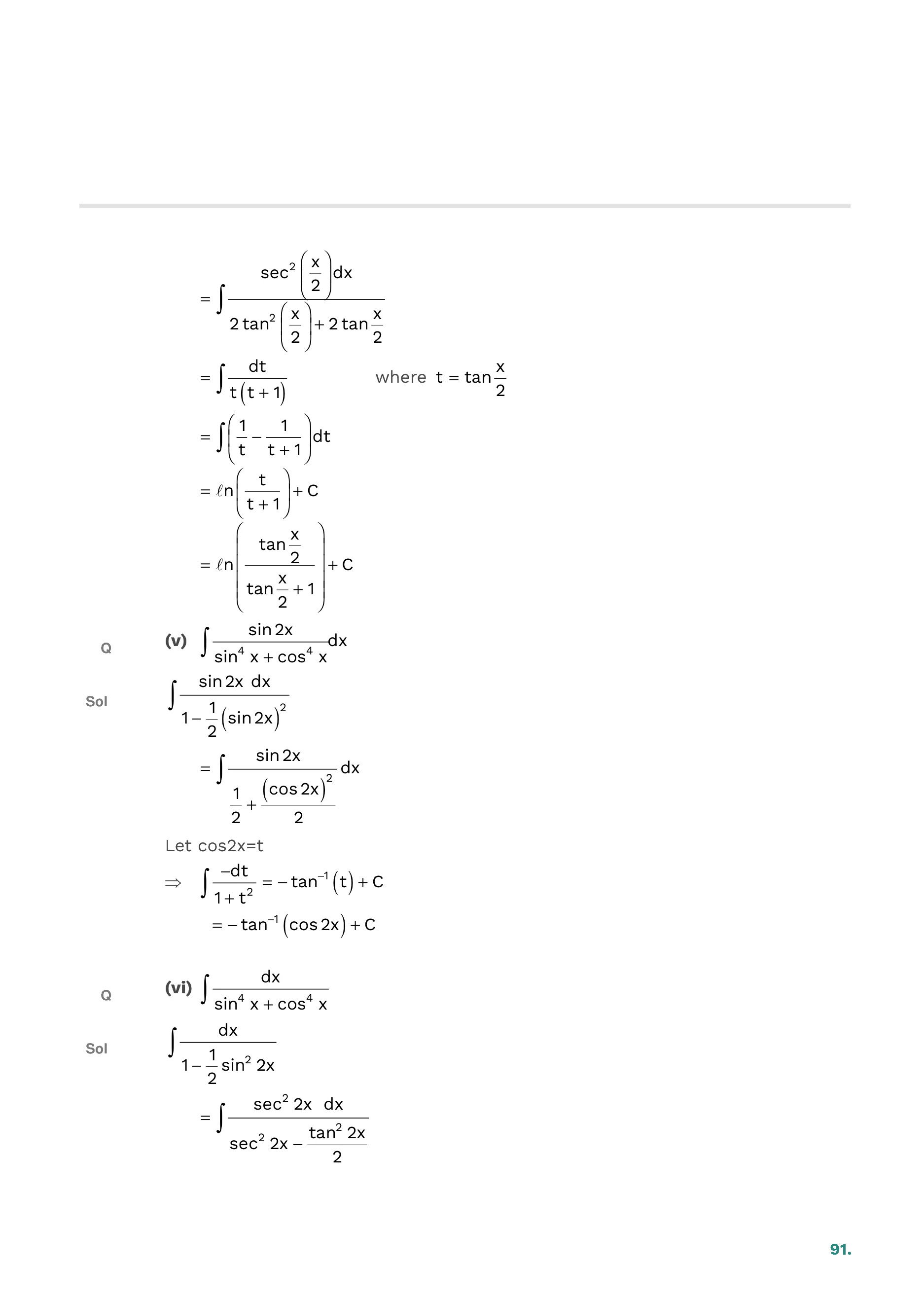 Indefinite Integration — page 91