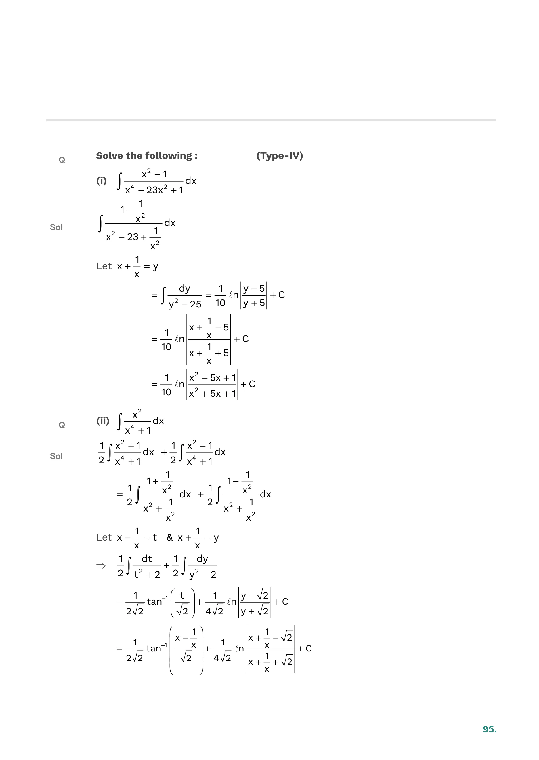 Indefinite Integration — page 95