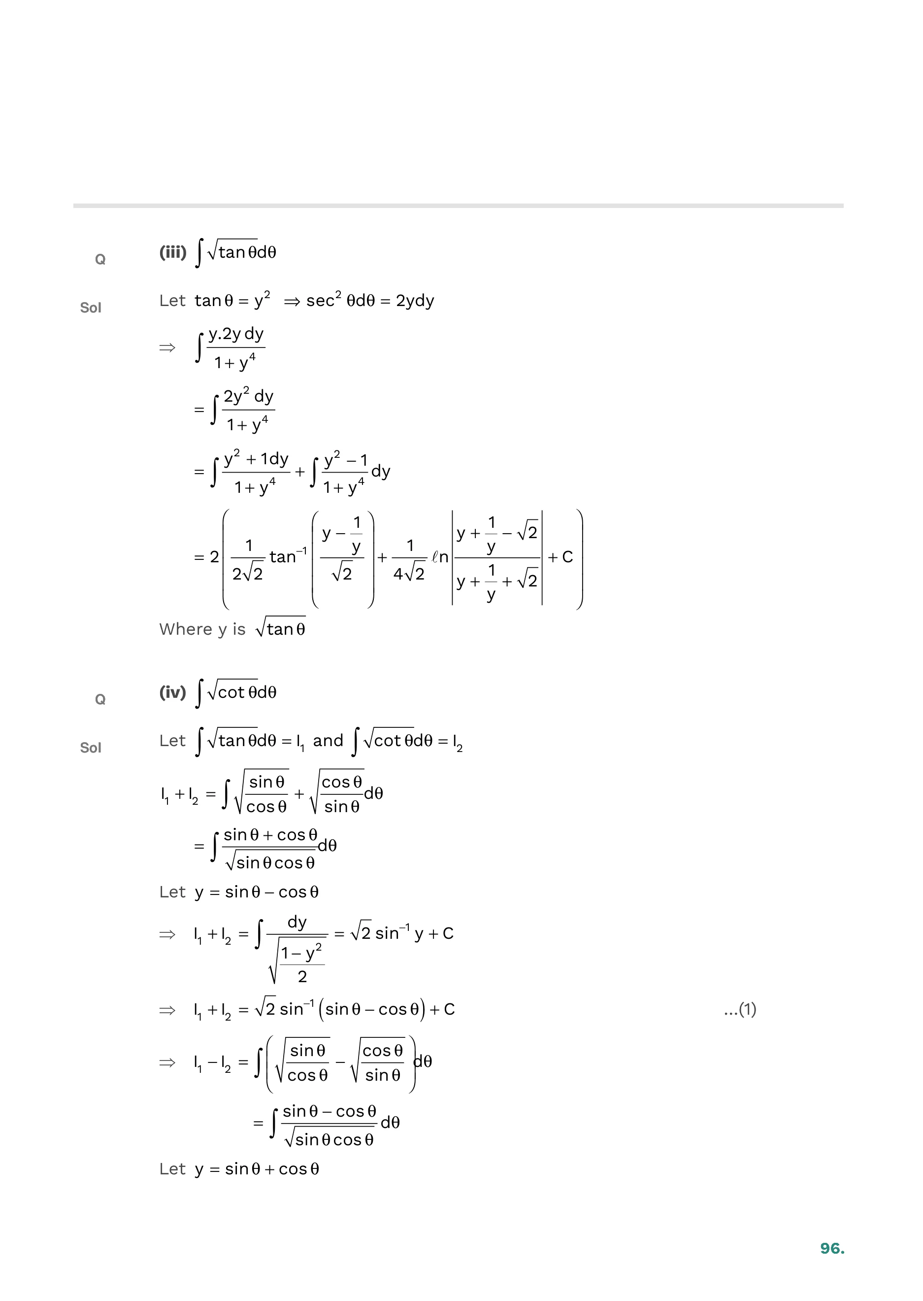 Indefinite Integration — page 96