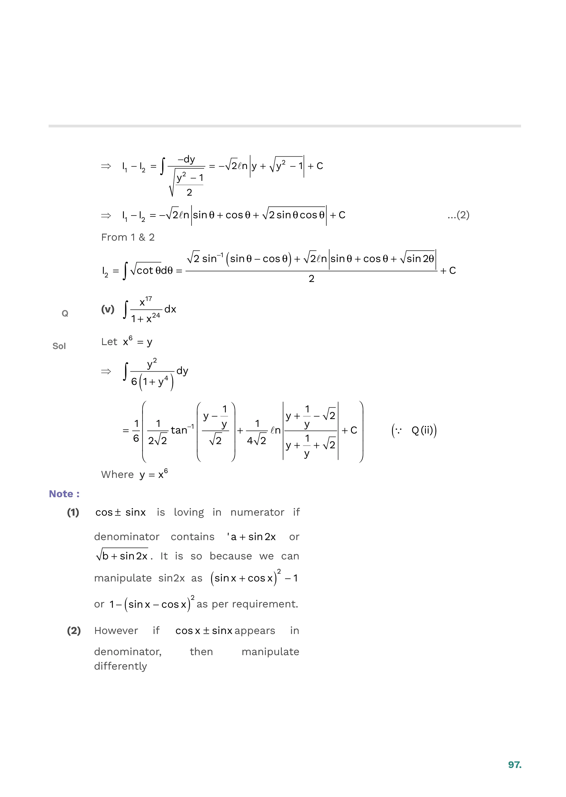 Indefinite Integration — page 97